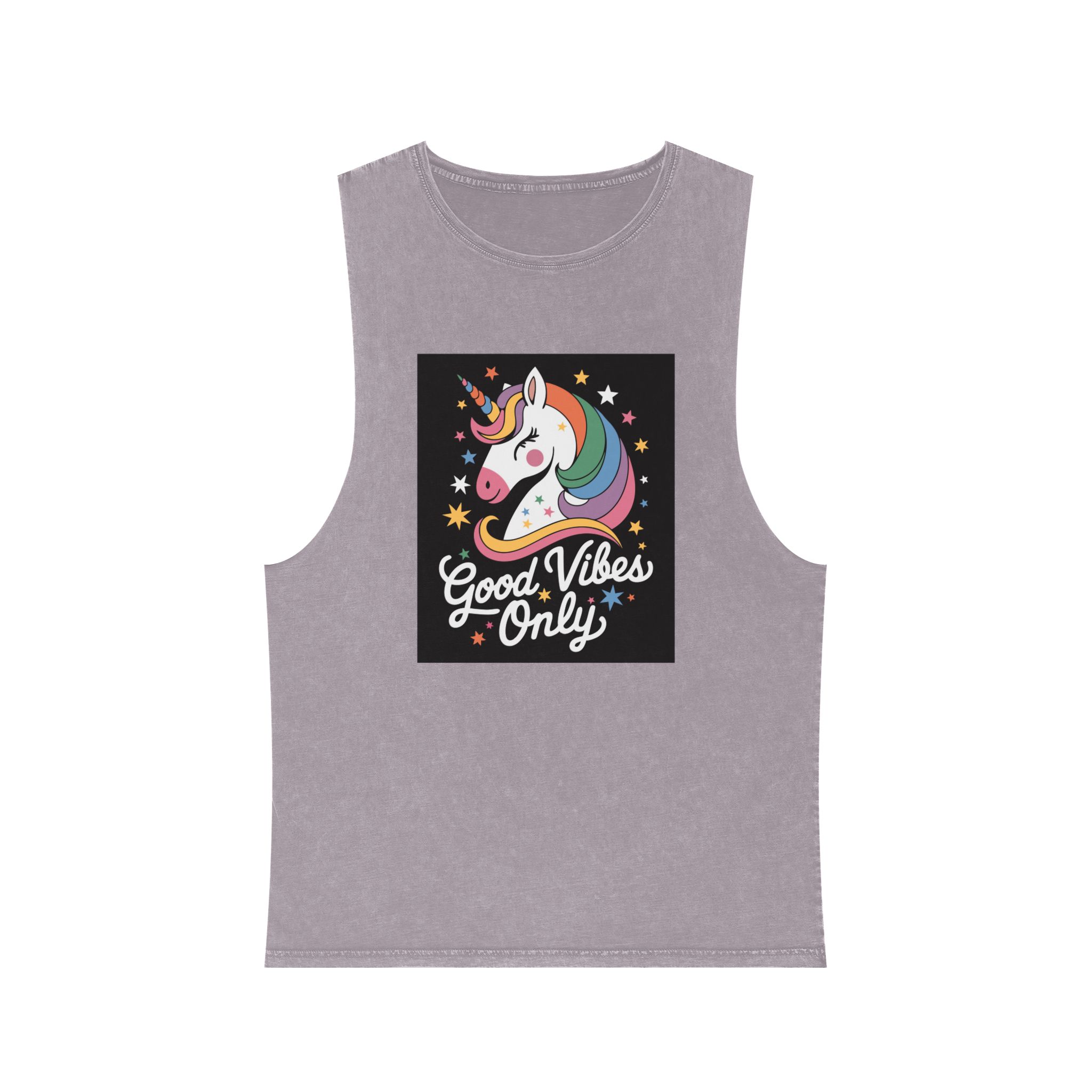 Good Vibes Only T Shirt Design Unisex Stonewash Tank Top - Image 17