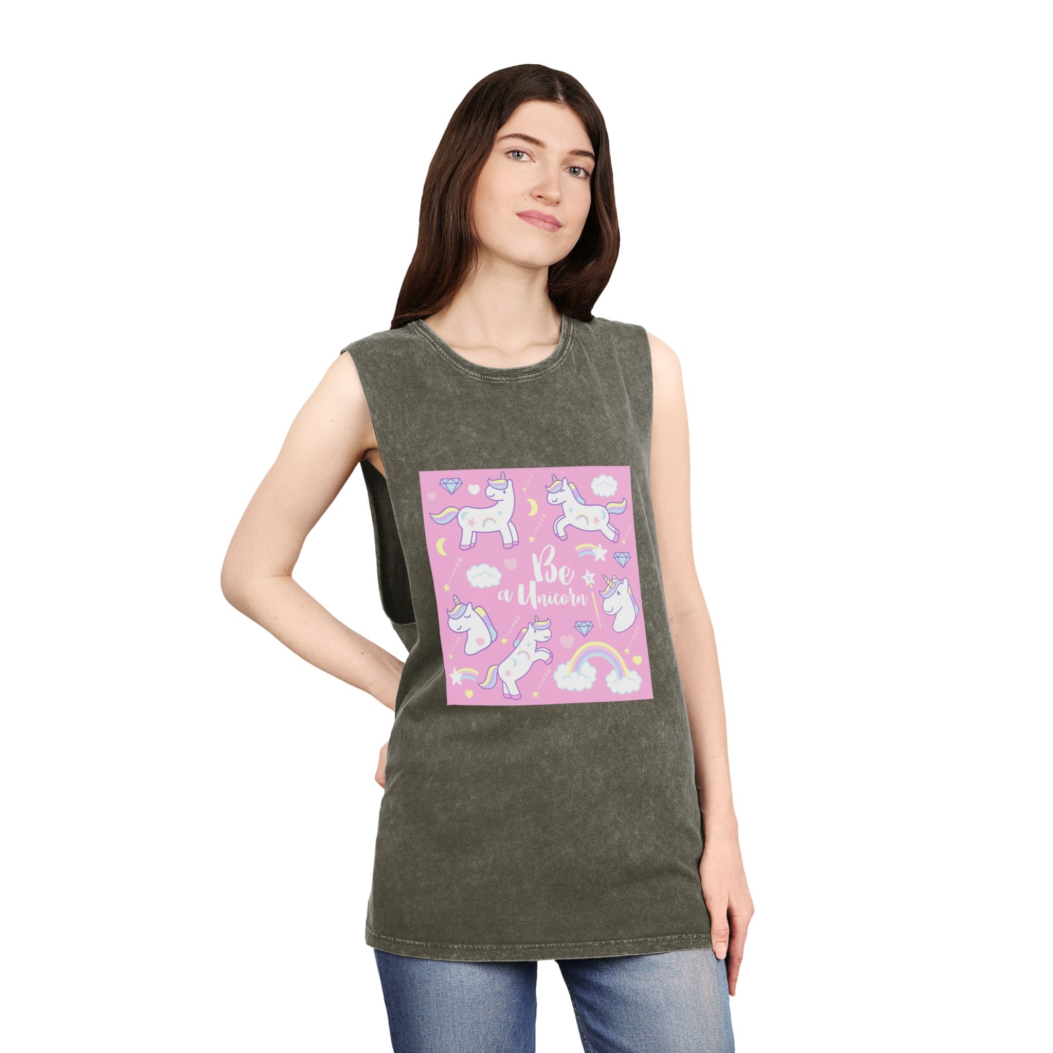Unicorn V448 Unisex Stonewash Tank Top - Image 8
