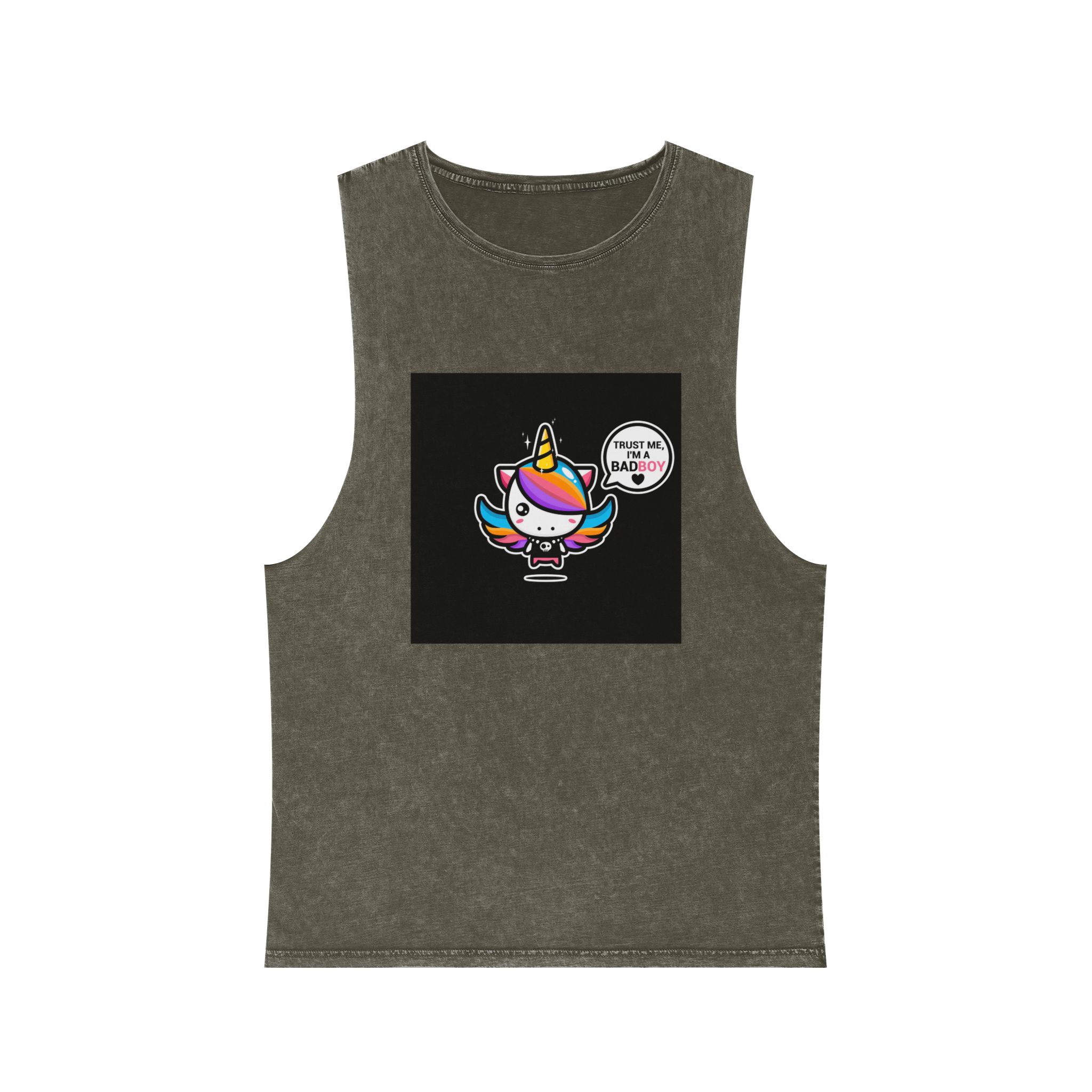 Cool Bad Boy Unisex Stonewash Tank Top - Image 5