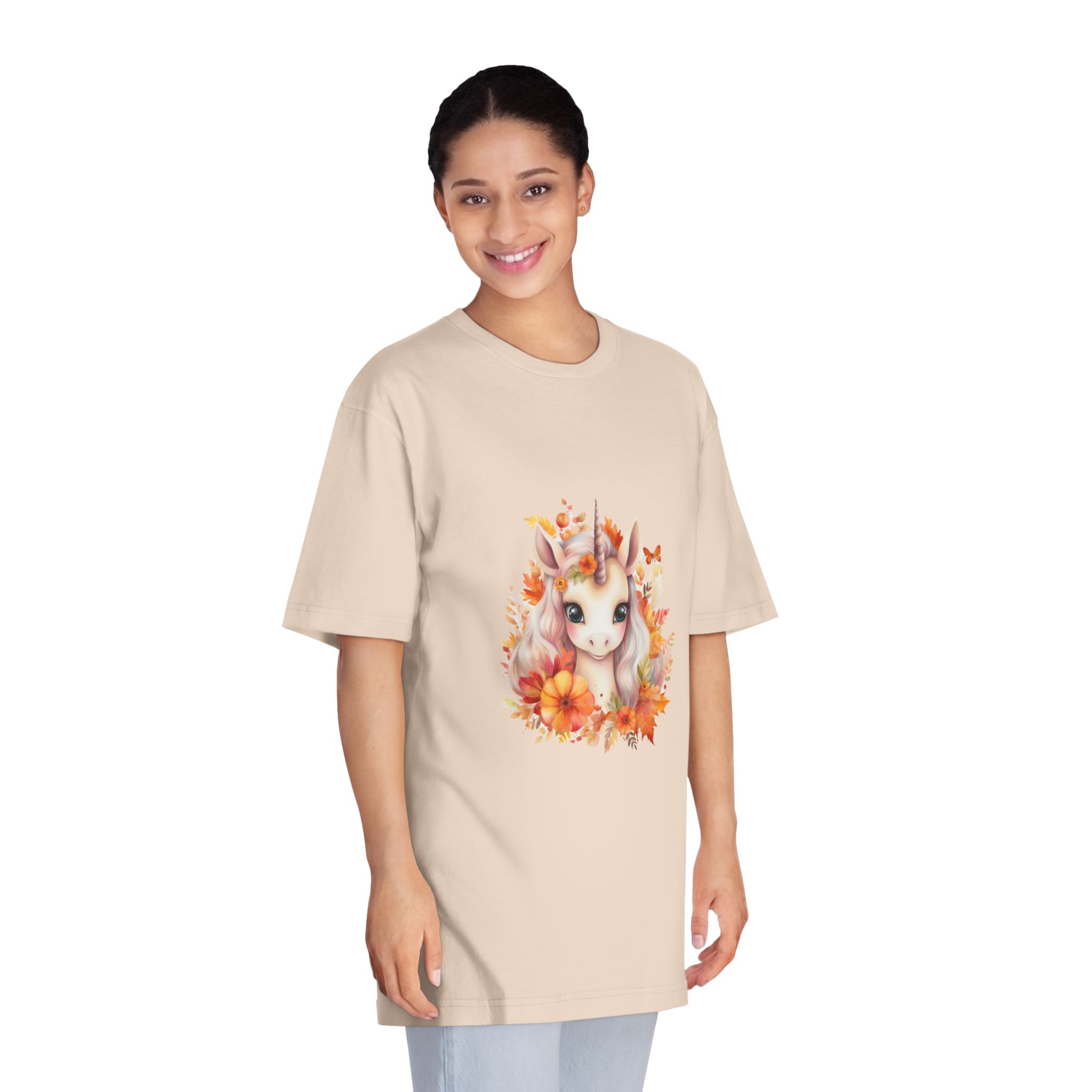 There Is Unicorn With Long Mane Flowers Around It Generative Ai Unisex Classic Crewneck T Shirt - Image 11