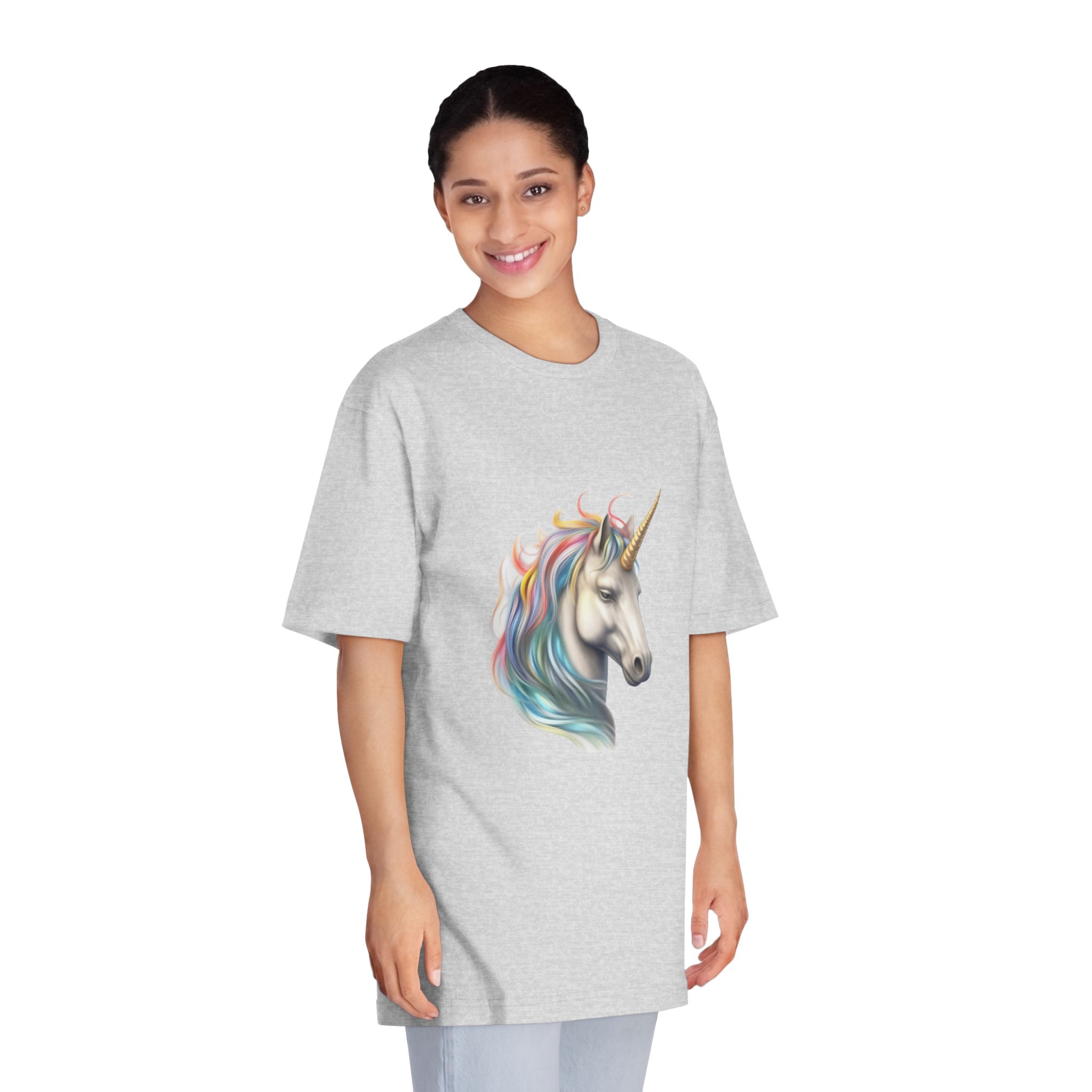 There Is Drawing Unicorn With Colorful Mane Generative Ai Unisex Classic Crewneck T Shirt - Image 15