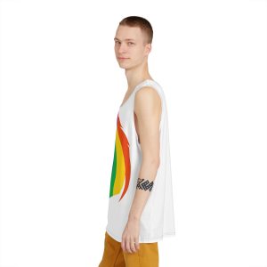 Rainbow Unicorn Head Flat Style Mens Tank Aop