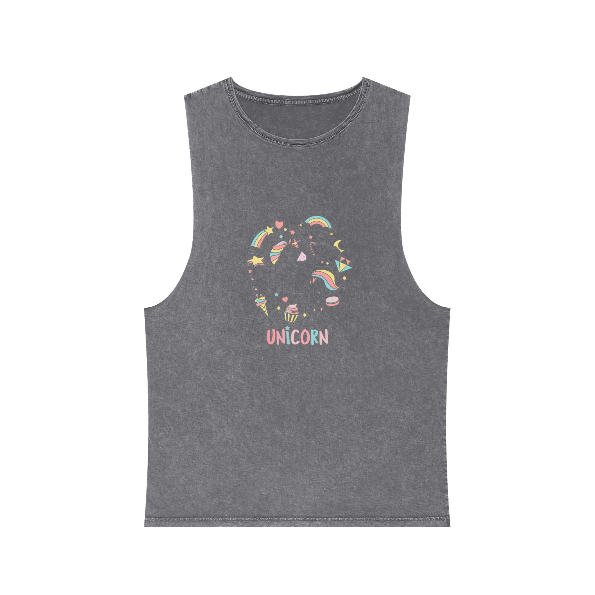 Unicorn V142 Unisex Stonewash Tank Top - Image 9