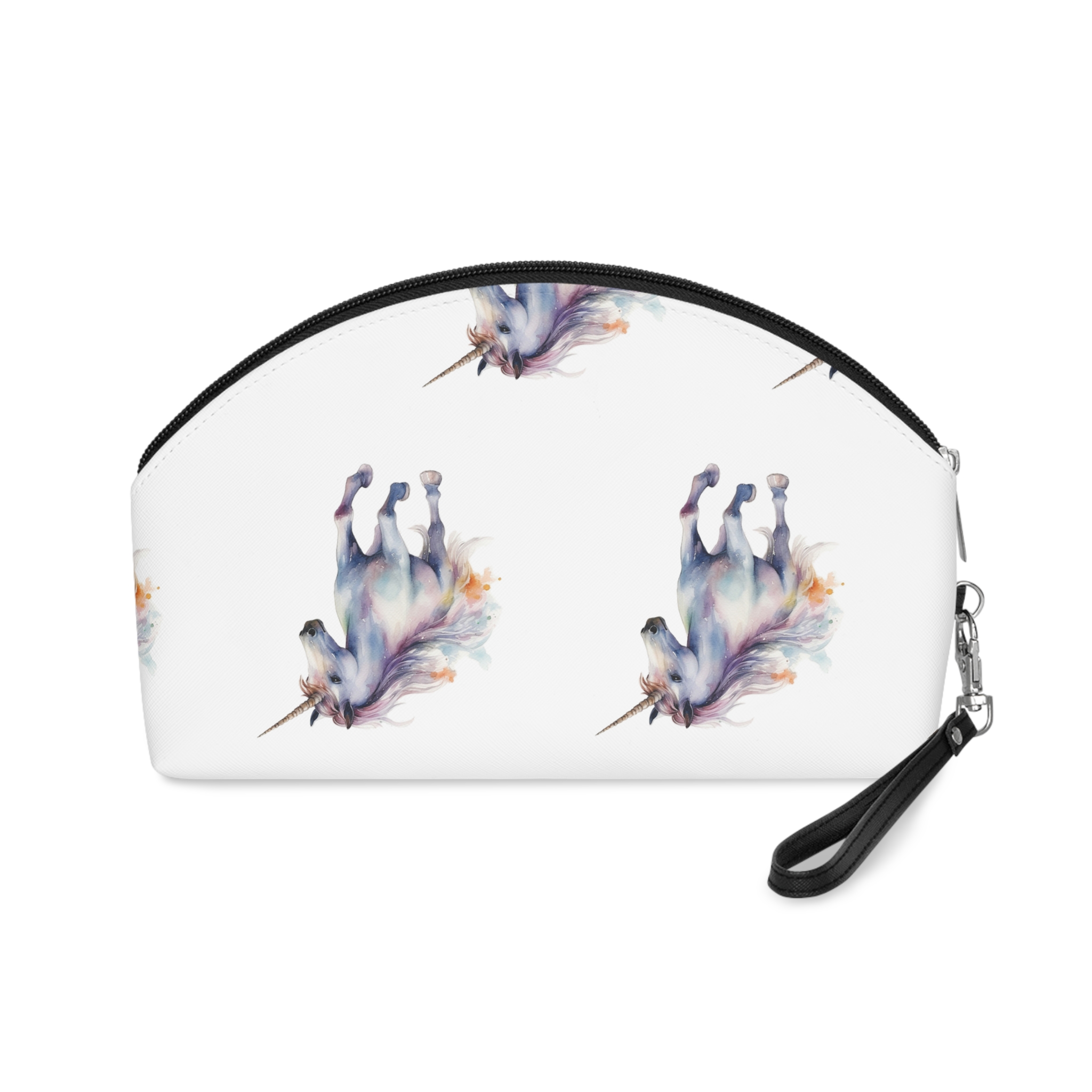 Painting Unicorn With Long Mane Colorful Mane Generative Ai (4) Makeup Bag - Image 2