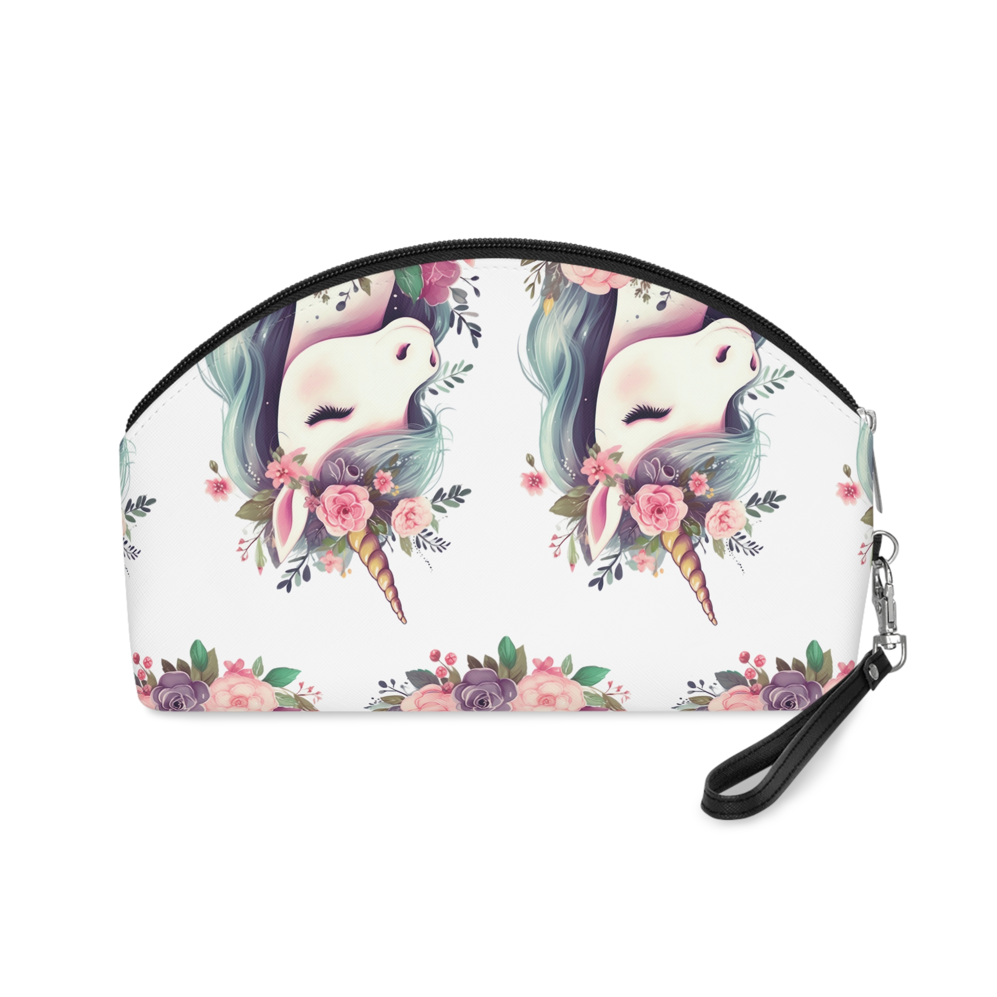 Unicorn With Floral Crown Its Head Makeup Bag - Image 2