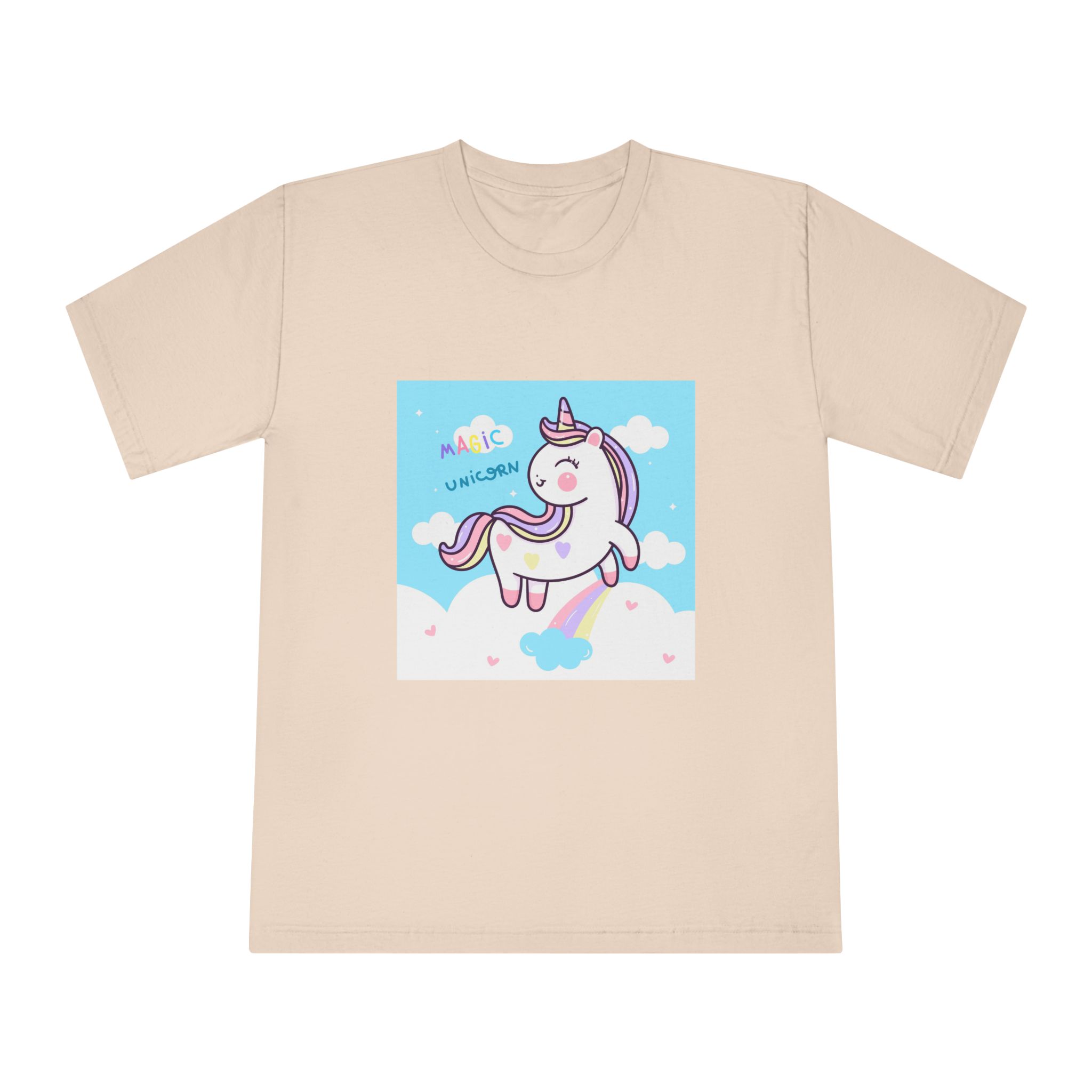 Unicorn Fly With Rainbow Kawaii Animal Unisex Classic Crewneck T Shirt - Image 9
