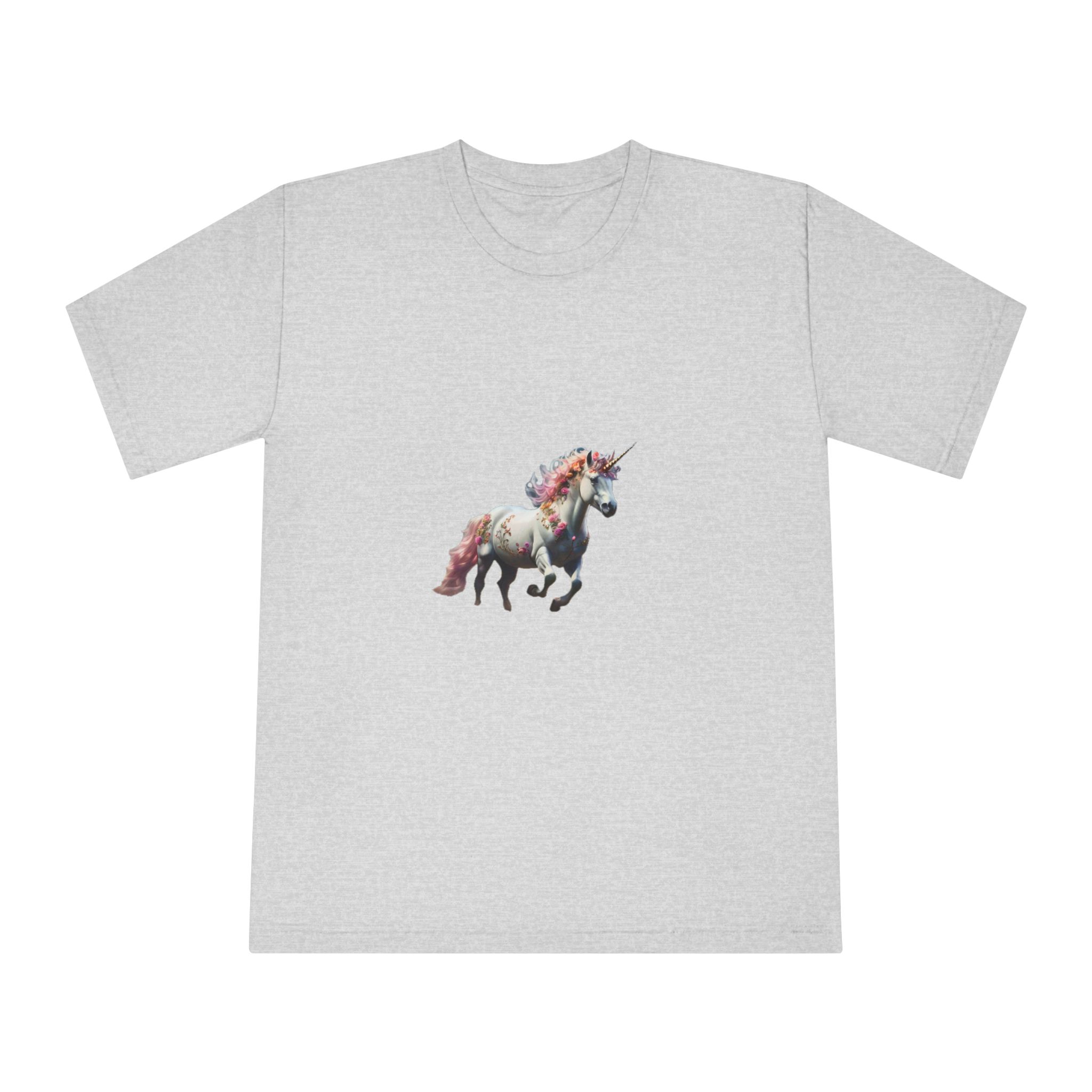 Beautiful Unicorn Running Magical Meadow Unicorn Background Images Whimsical Unicorn (27) Unisex Classic Crewneck T Shirt - Image 13