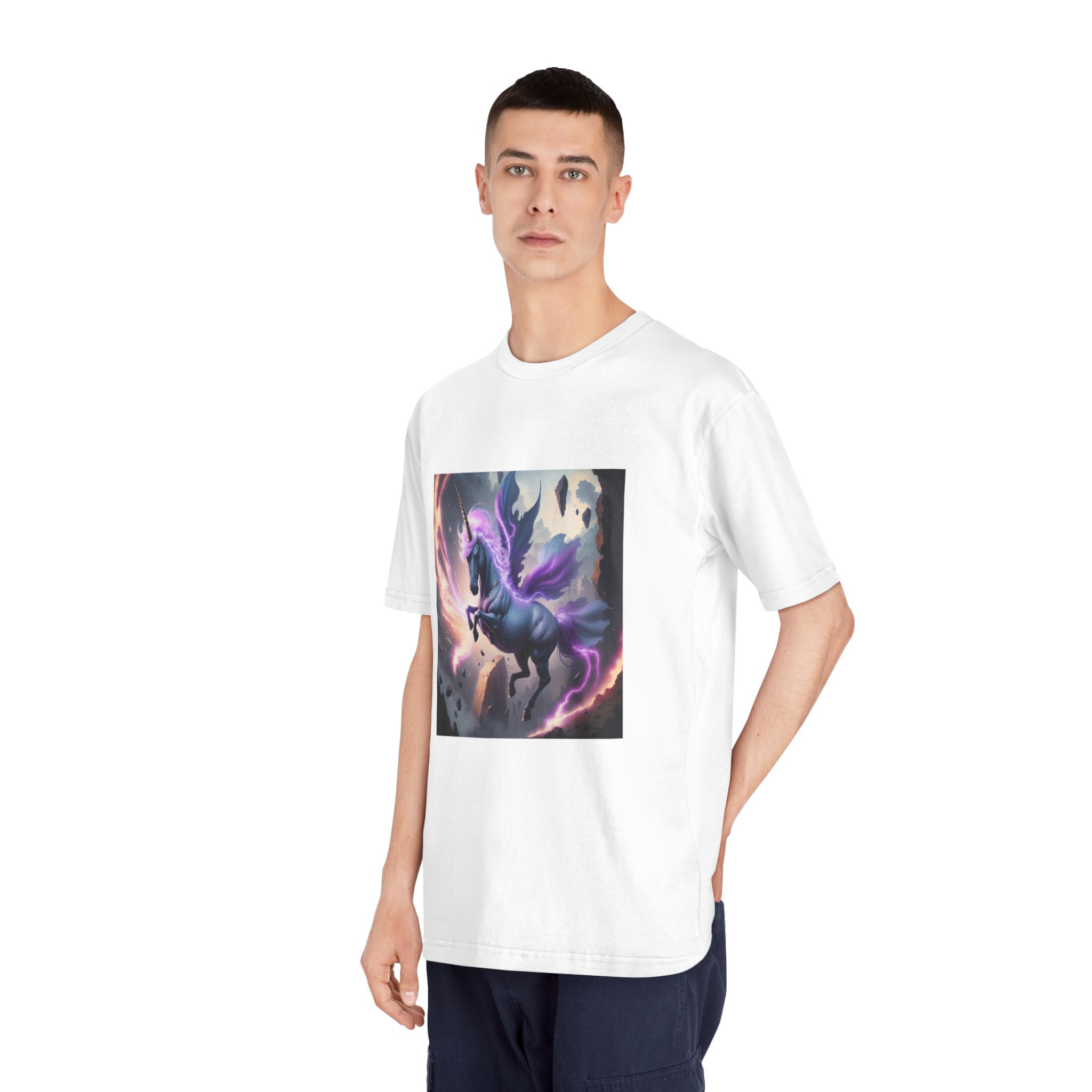Unicorn Painting Unisex Classic Crewneck T Shirt - Image 4