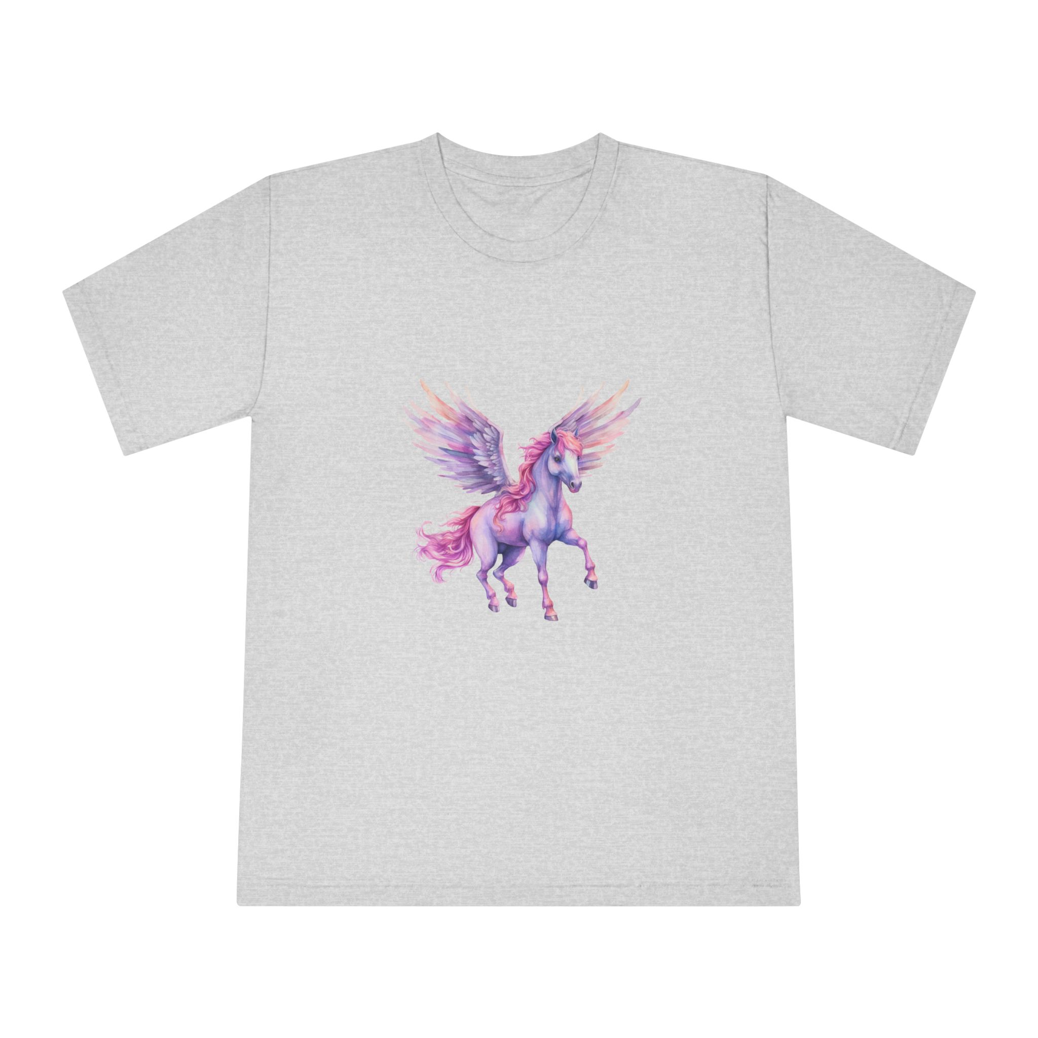 Painting Unicorn With Pink Hair Wings Generative Ai Unisex Classic Crewneck T Shirt - Image 13