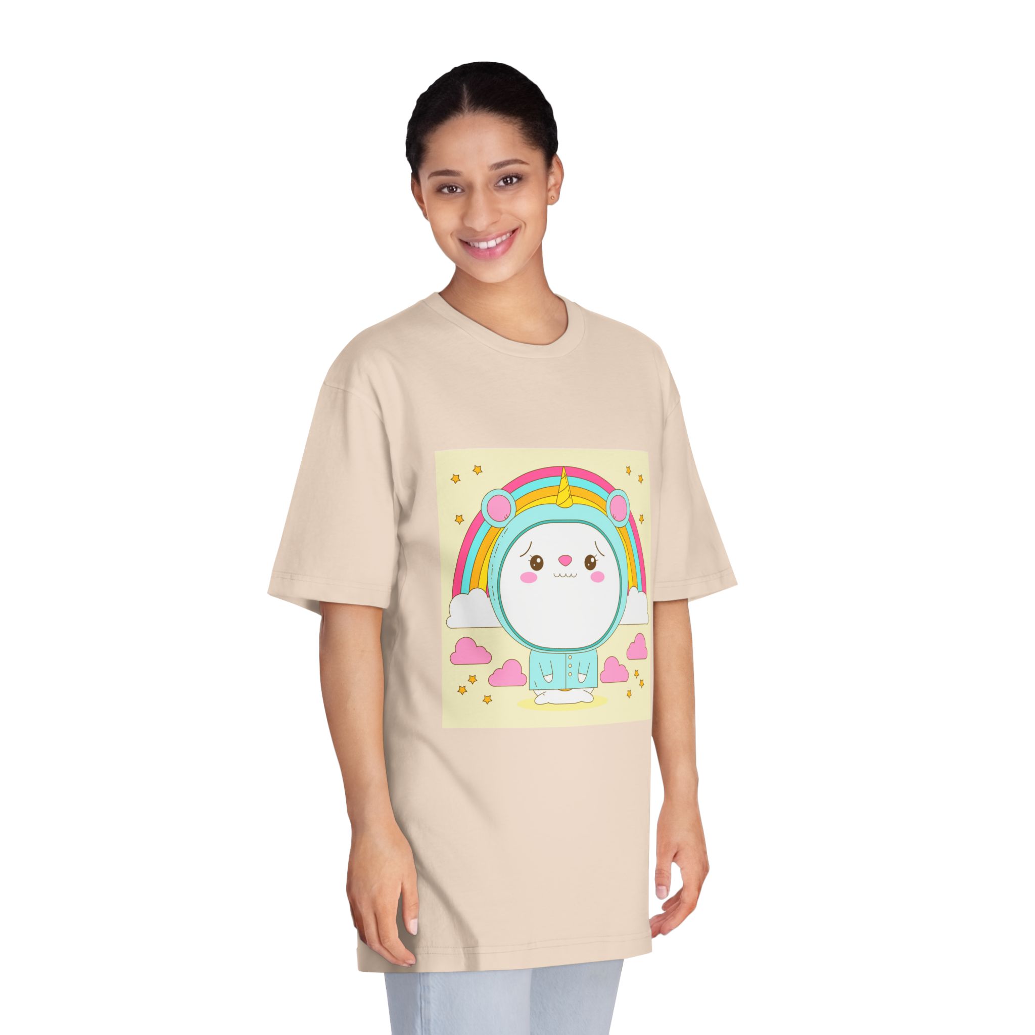 Hand Drawn Kawaii Animal Unisex Classic Crewneck T Shirt - Image 11
