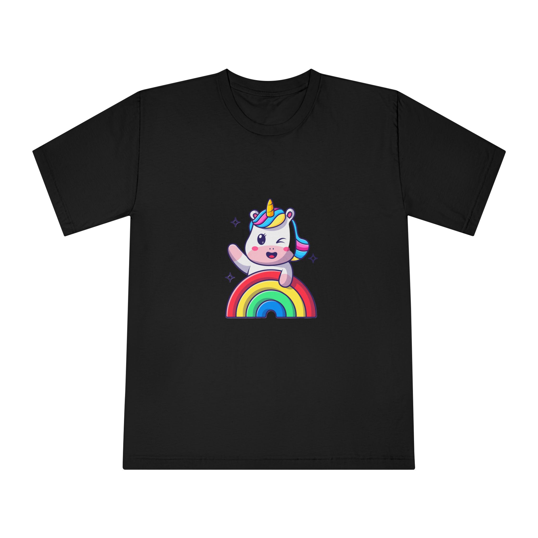 Cute Unicorn Rainbow Unisex Classic Crewneck T Shirt - Image 5