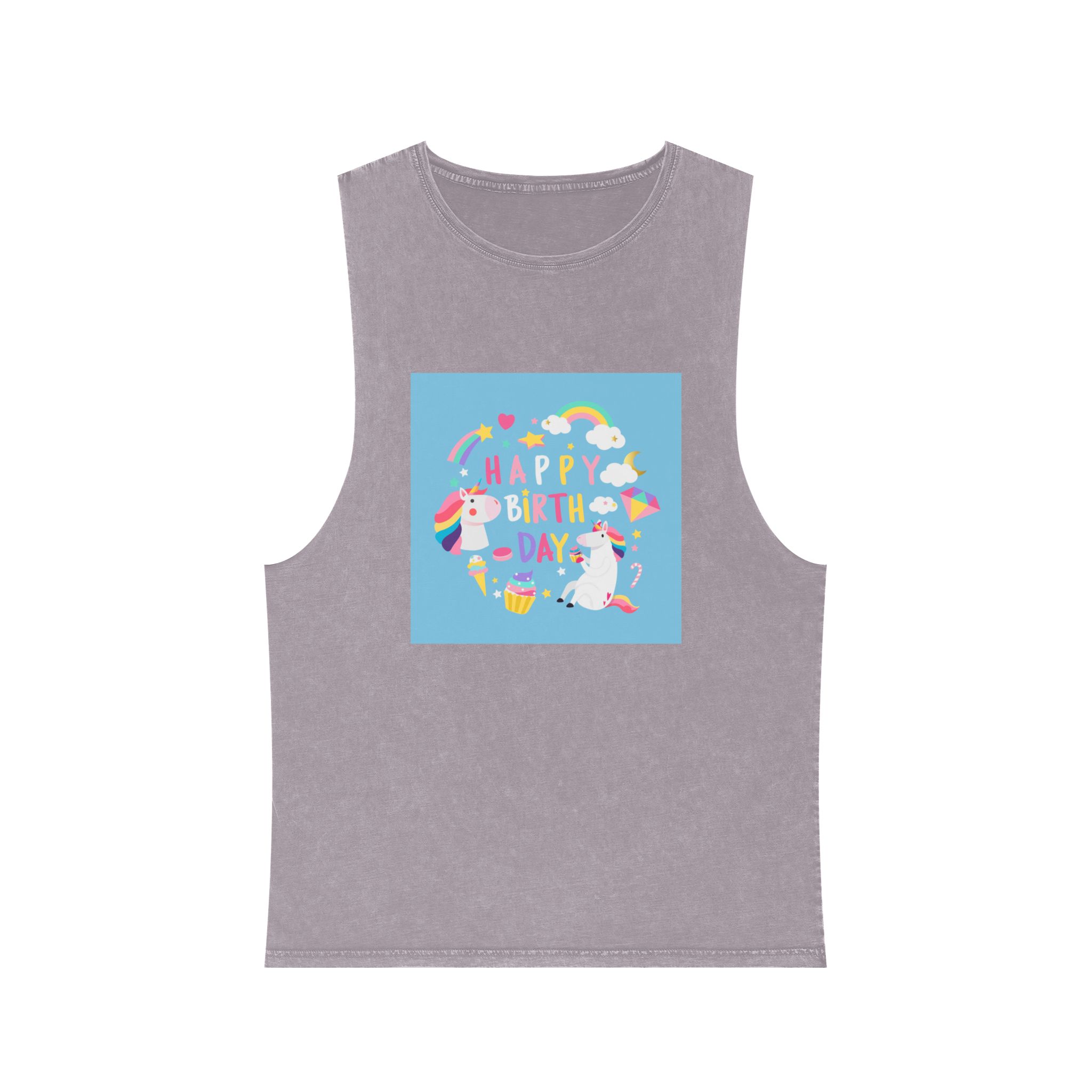 Unicorn V144 Unisex Stonewash Tank Top - Image 17
