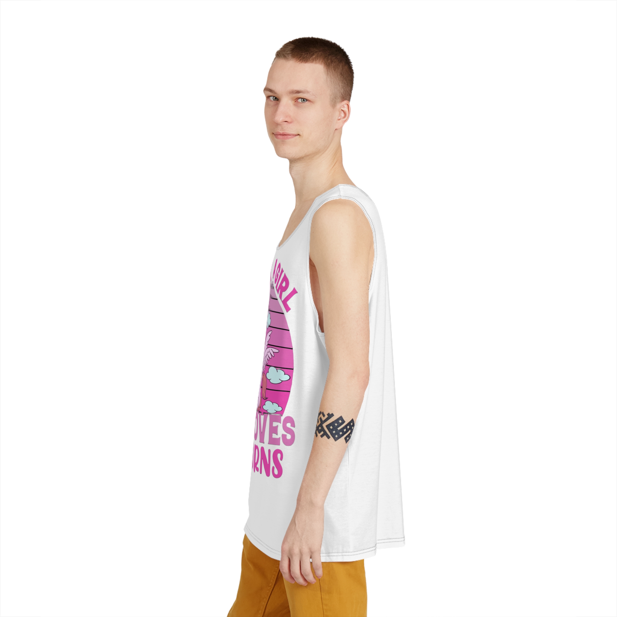 Just A Girl Who Loves Unicorns Mens Tank Aop