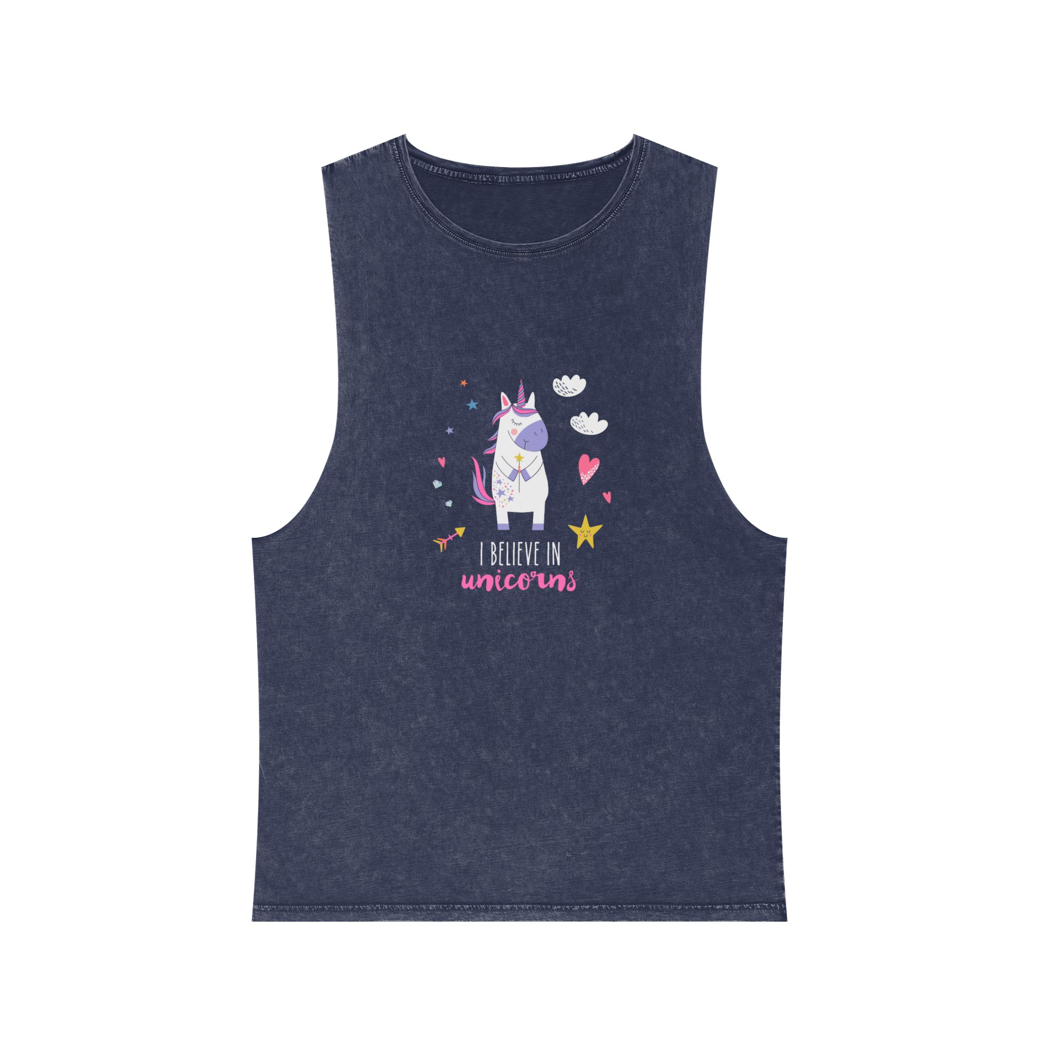 I Belive In Unicorns 1624293 Unisex Stonewash Tank Top - Image 13