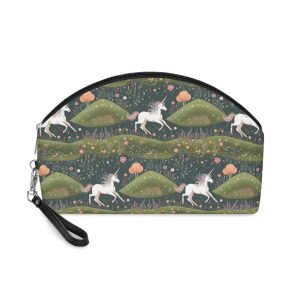 Beautiful Unicorn Running Magical Meadow Unicorn Background Images Whimsical Unicorn (53) Makeup Bag