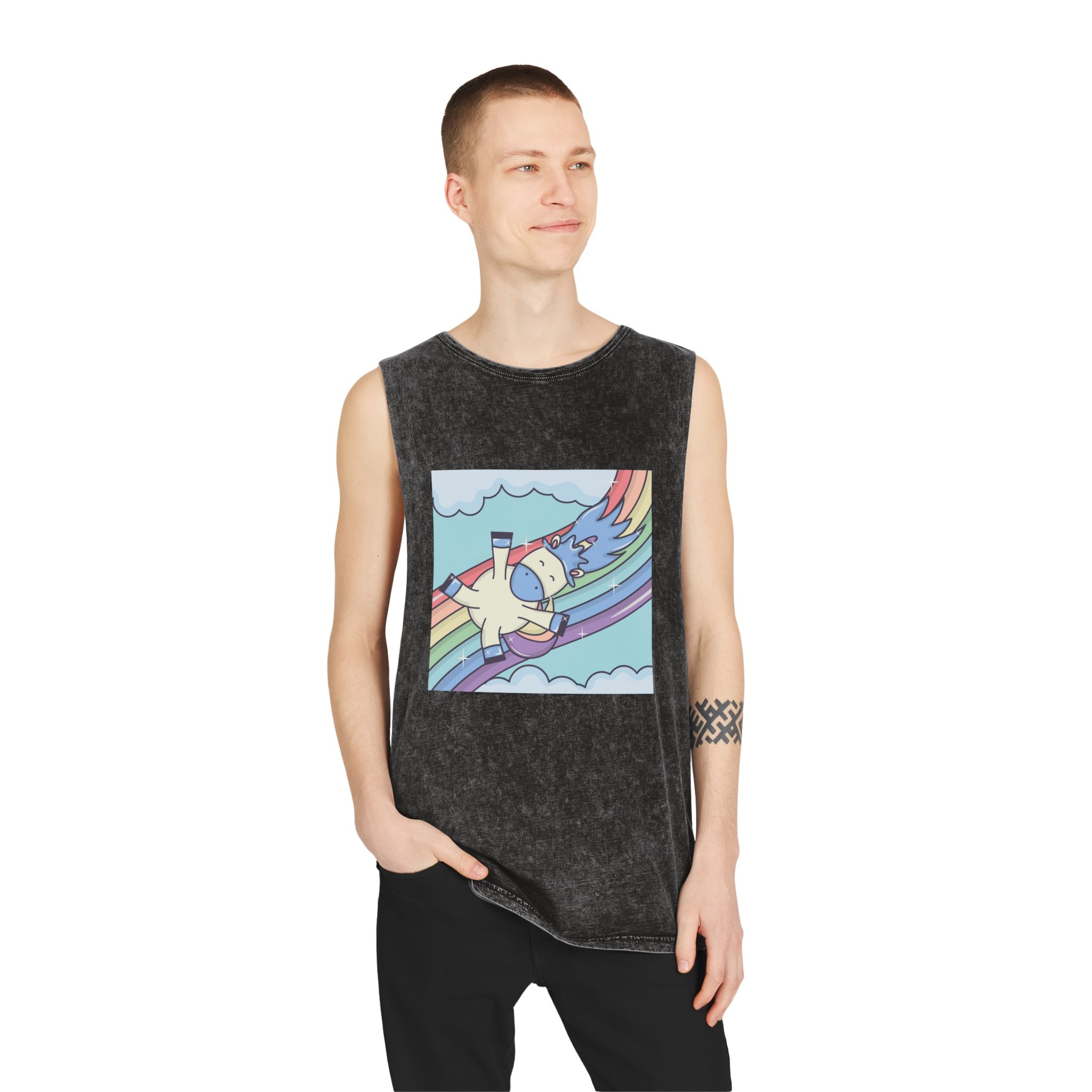 Unicorn V352 Unisex Stonewash Tank Top - Image 3