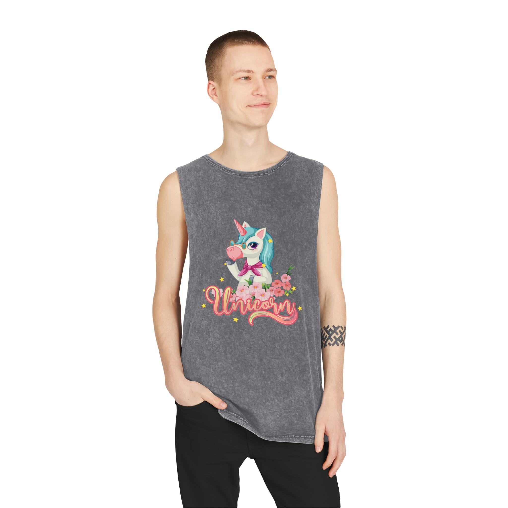 Unicorn V442 Unisex Stonewash Tank Top - Image 11