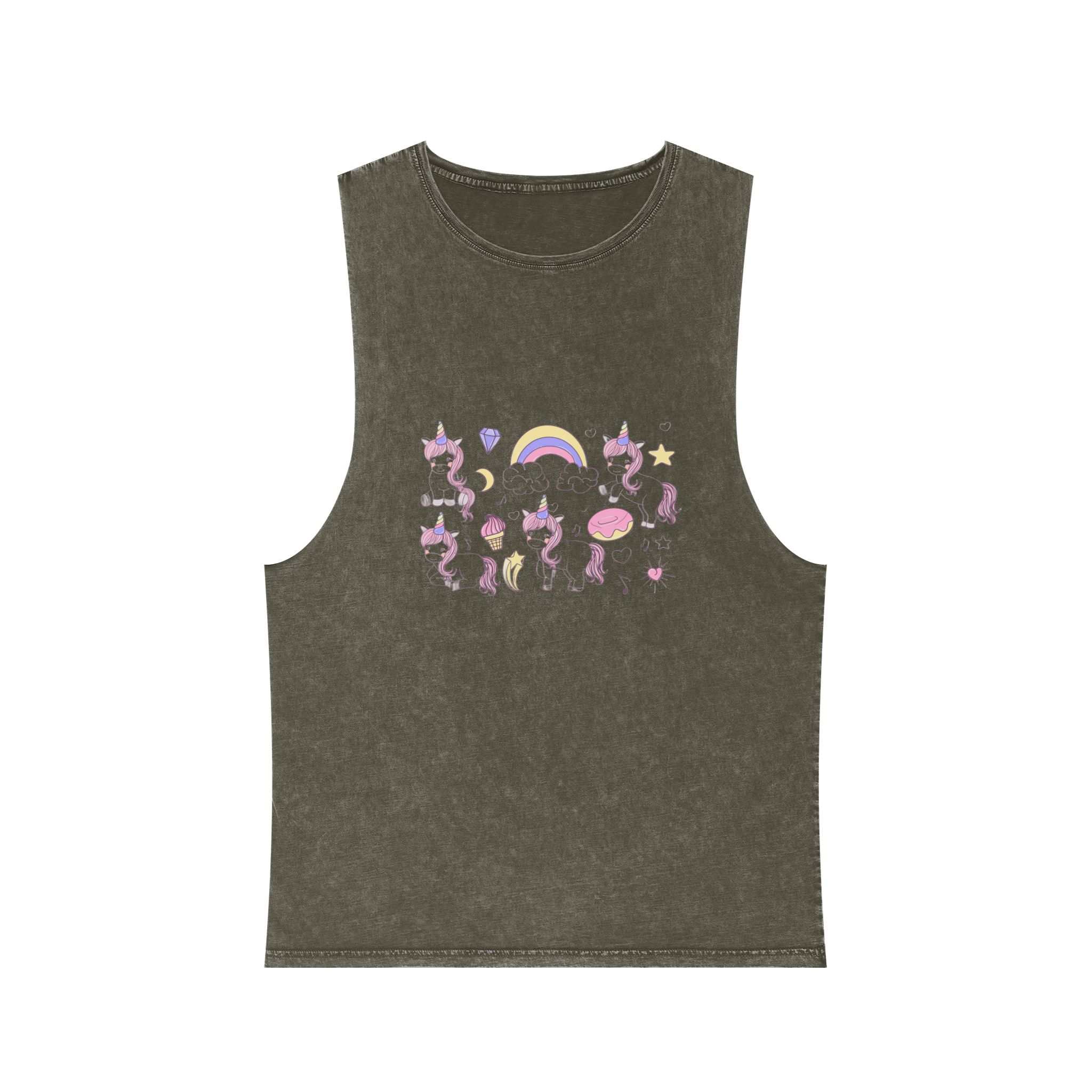 Unicorn V498 Unisex Stonewash Tank Top - Image 5