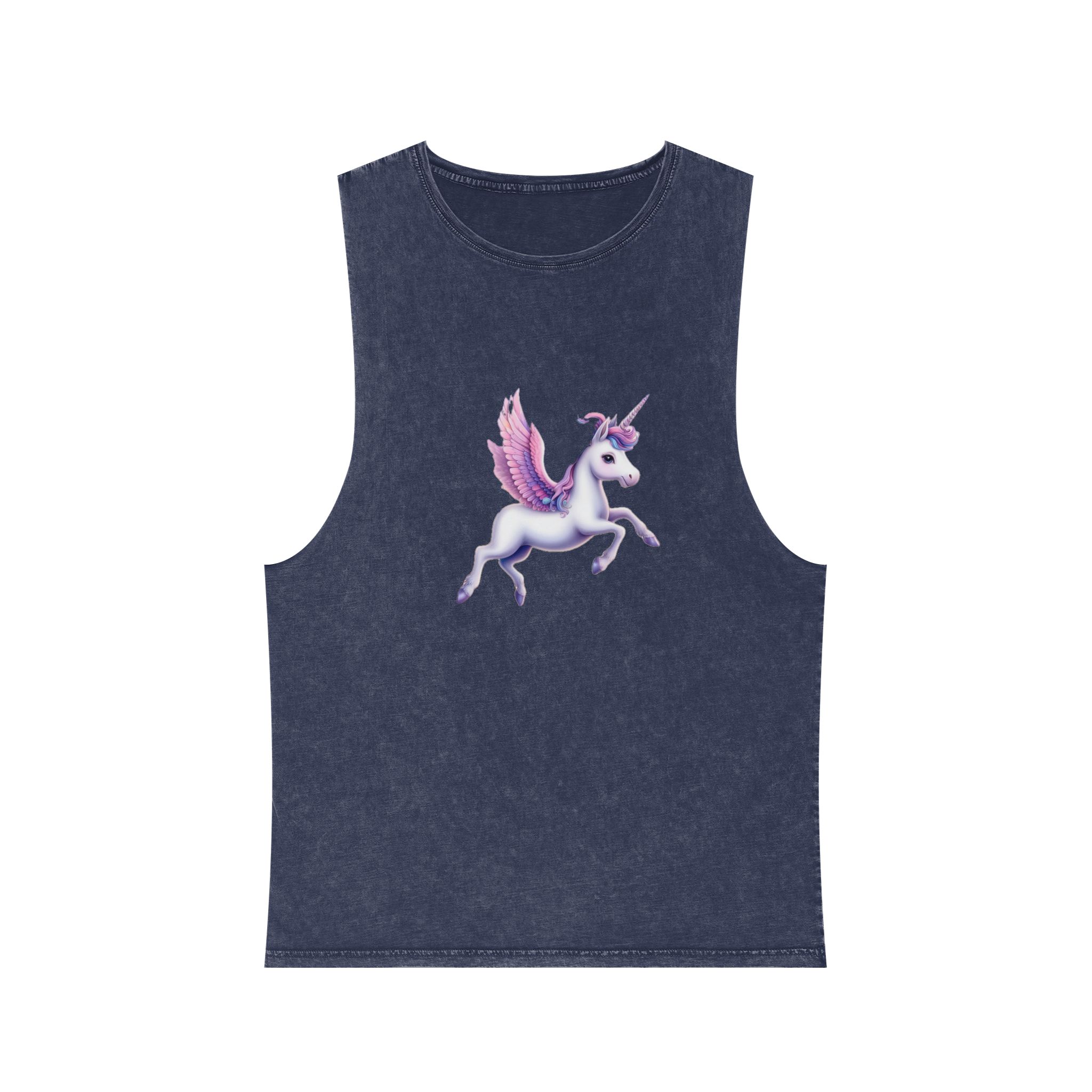 Beautiful Unicorn Running Magical Meadow Unicorn Background Images Whimsical Unicorn (41) Unisex Stonewash Tank Top - Image 13