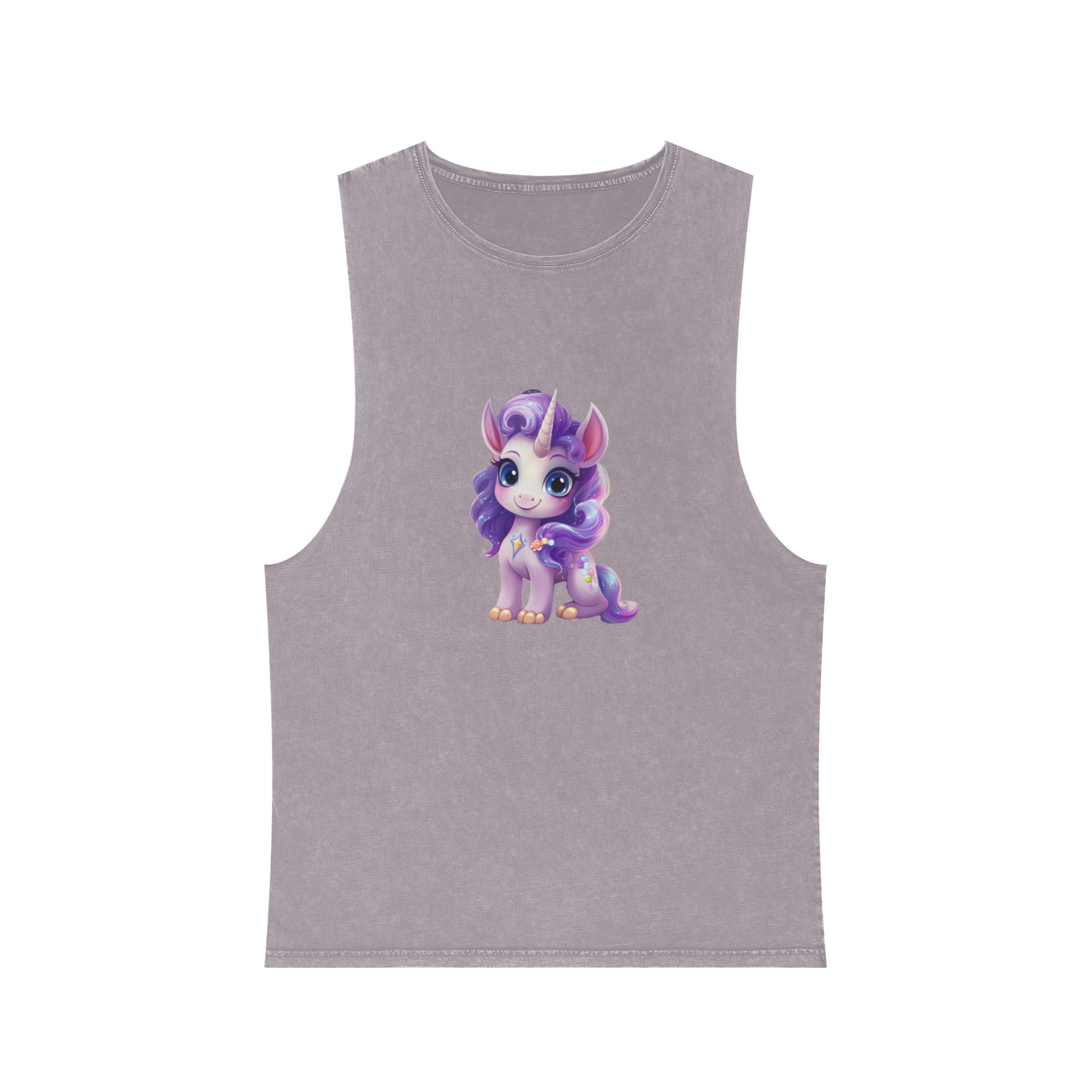 Beautiful Cute Baby Unicorn (8) Unisex Stonewash Tank Top - Image 17