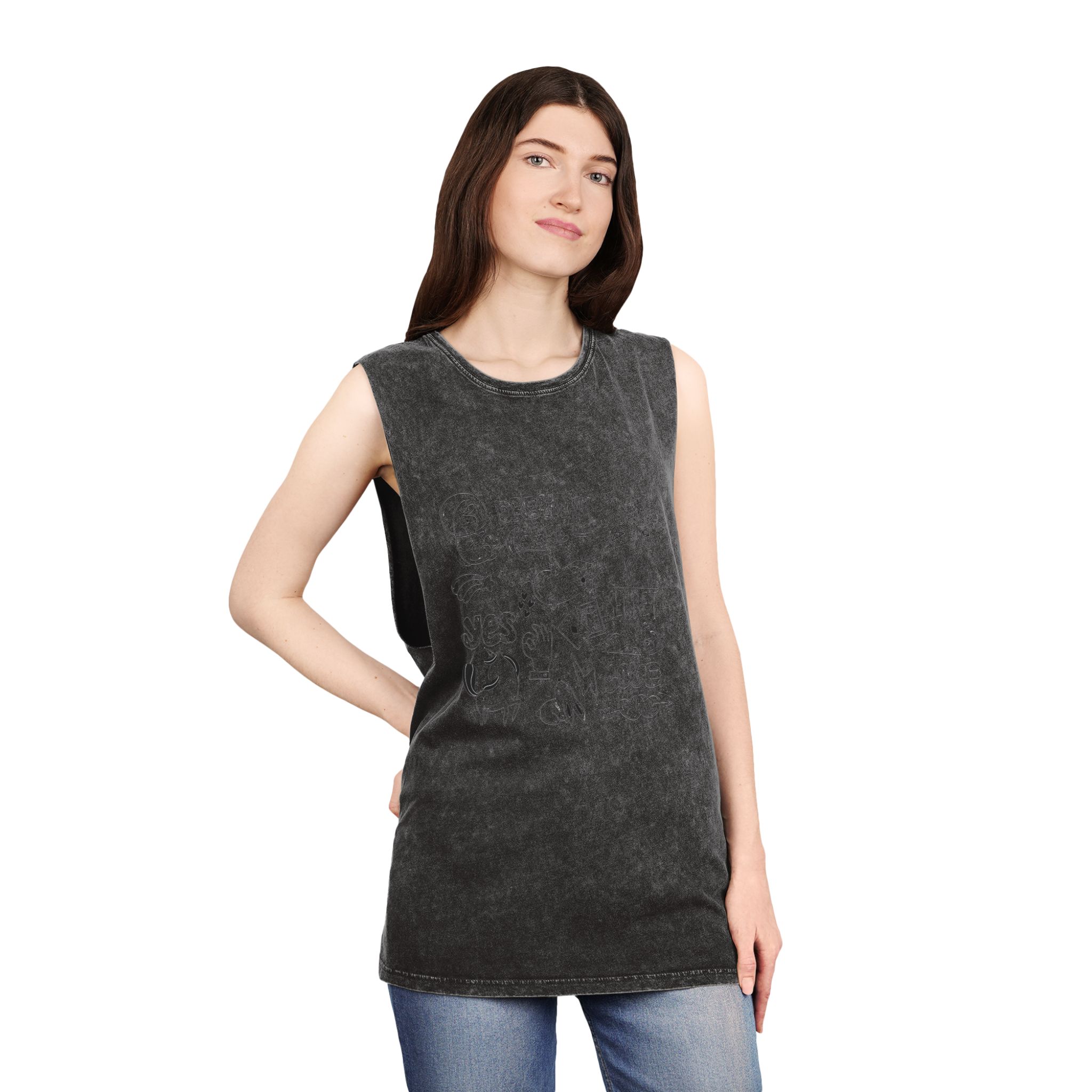 Unicorn V146 Unisex Stonewash Tank Top - Image 4