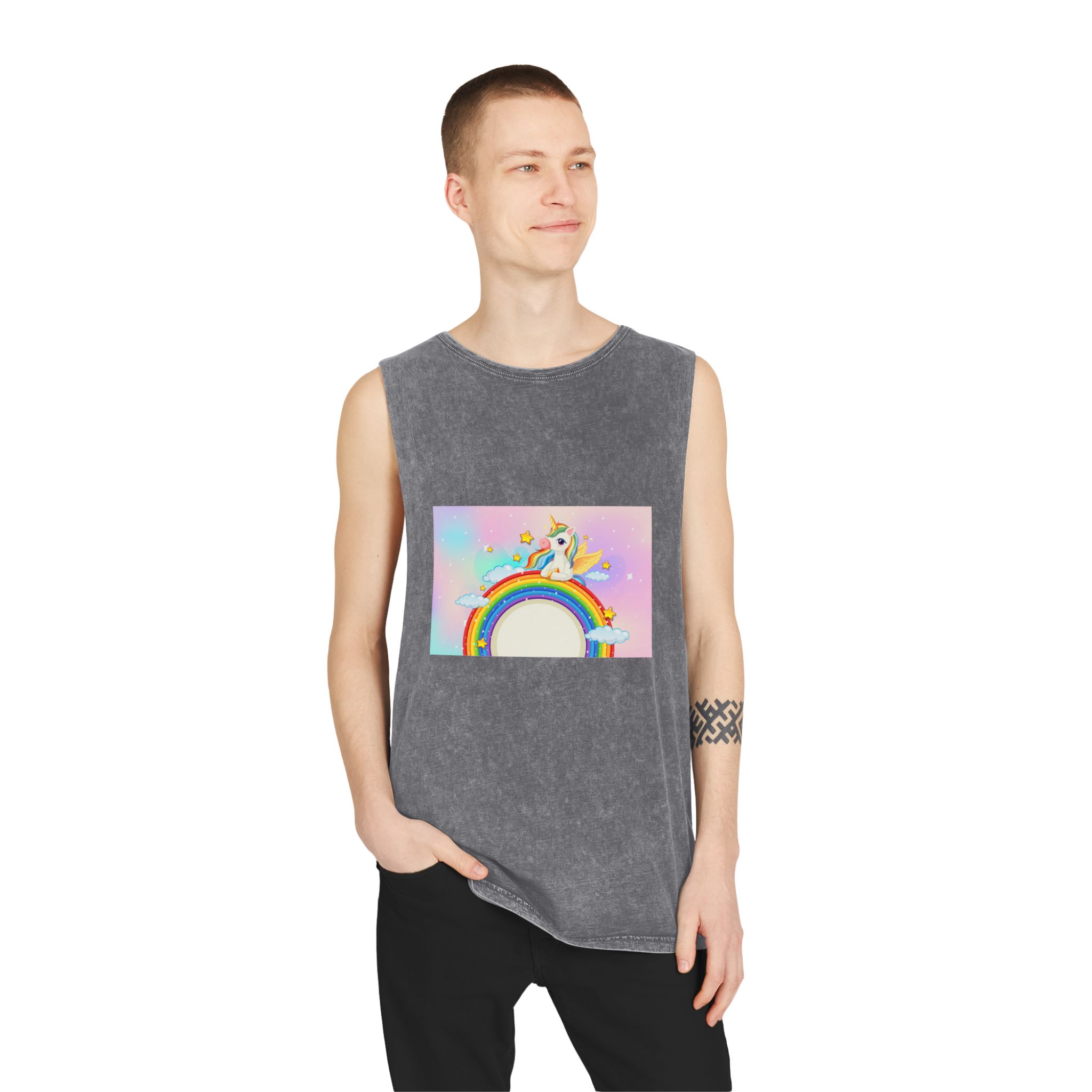 Unicorn V467 Unisex Stonewash Tank Top - Image 11