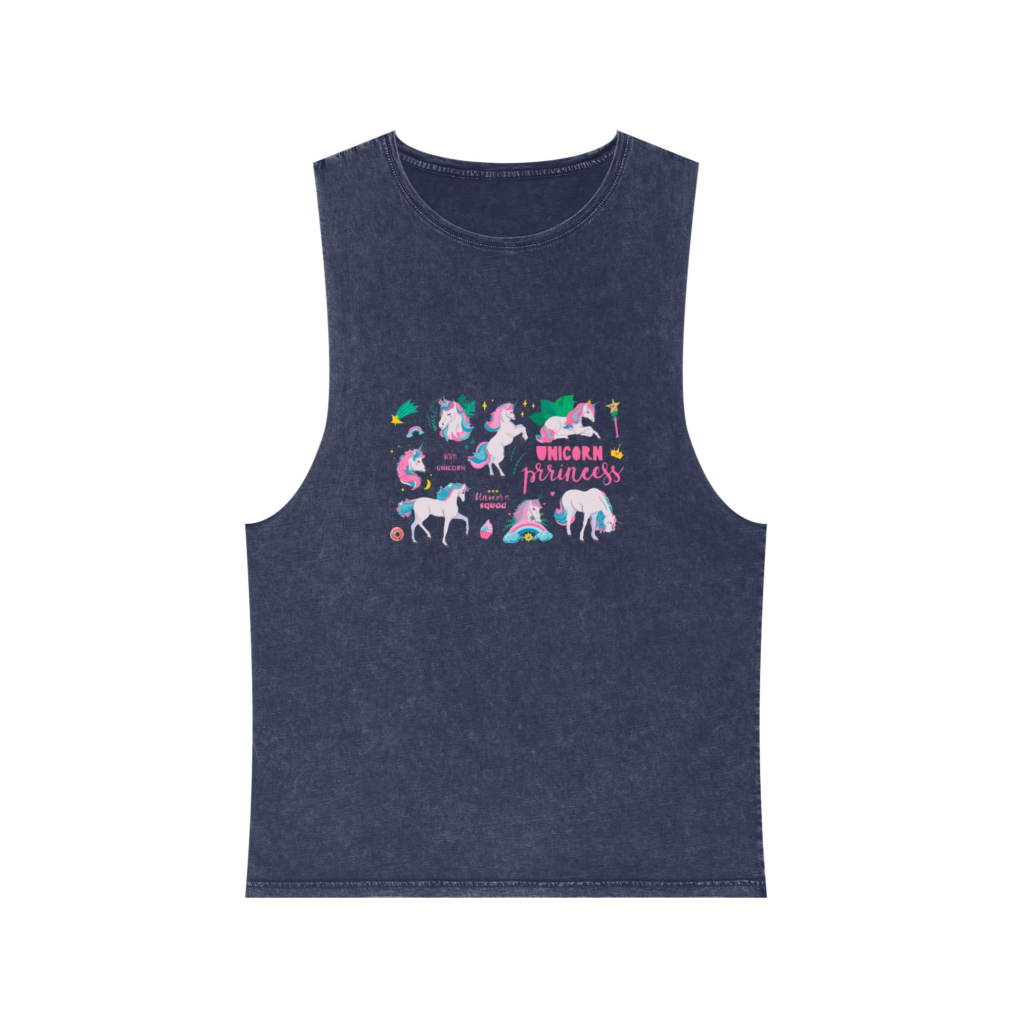 Unicorn Princess 184709 Unisex Stonewash Tank Top - Image 13