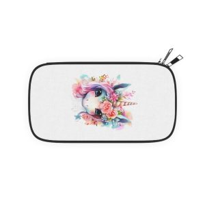Cute Colorful Magic Unicorn With Flowers Watercolor Style (4) Copia Passport Wallet