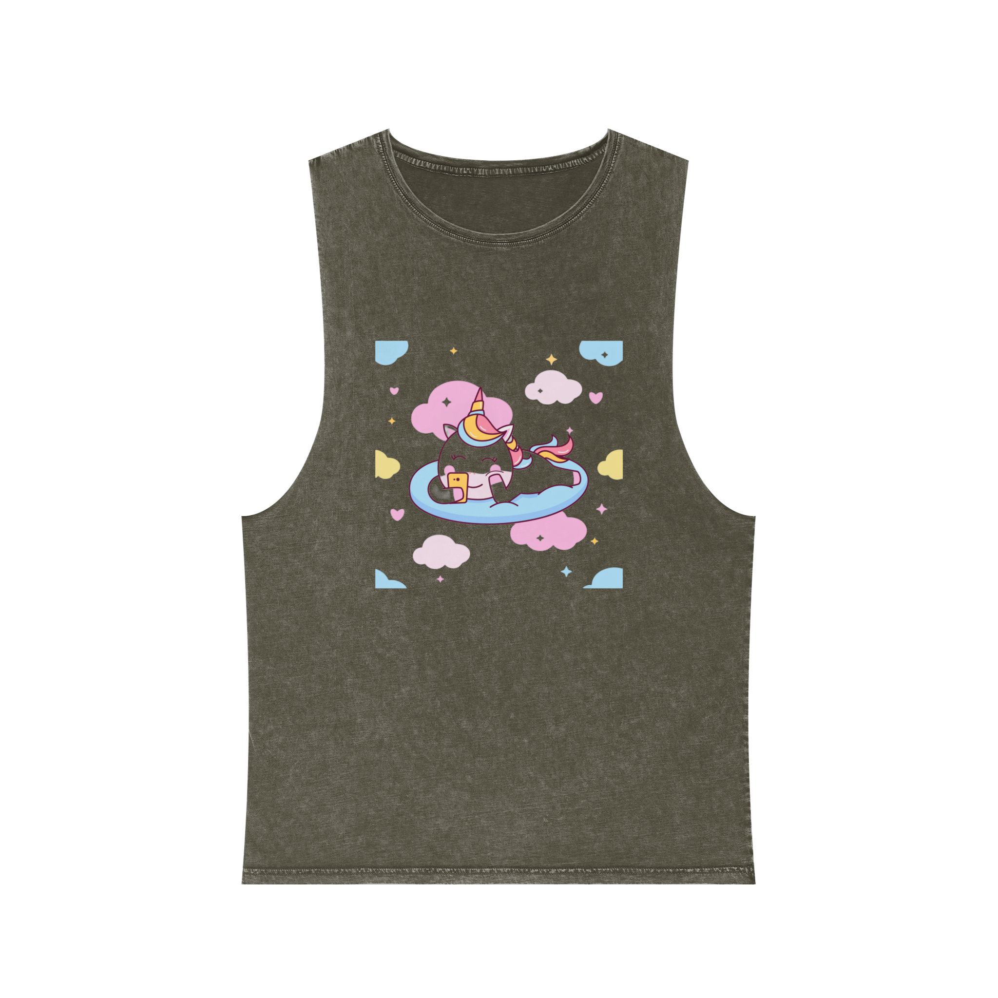 Unicorn V366 Unisex Stonewash Tank Top - Image 5