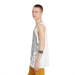 Unicorn Fantastic Vintage Flowers Image Generative Ai Mens Tank Aop