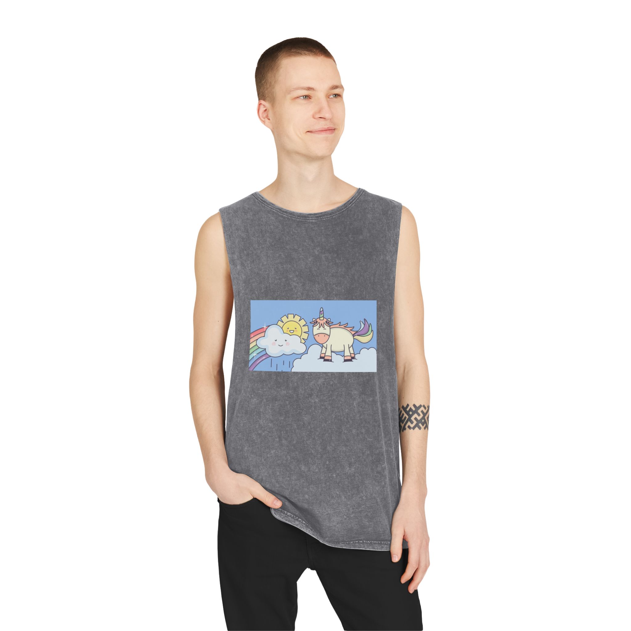 Unicorn V354 Unisex Stonewash Tank Top - Image 11