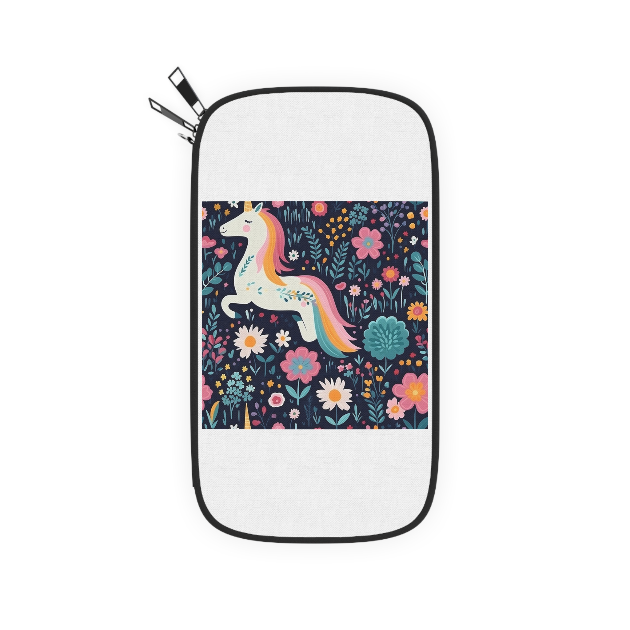Childish Seamless Pattern Background With Colorful Unicorns (1) Passport Wallet - Image 2
