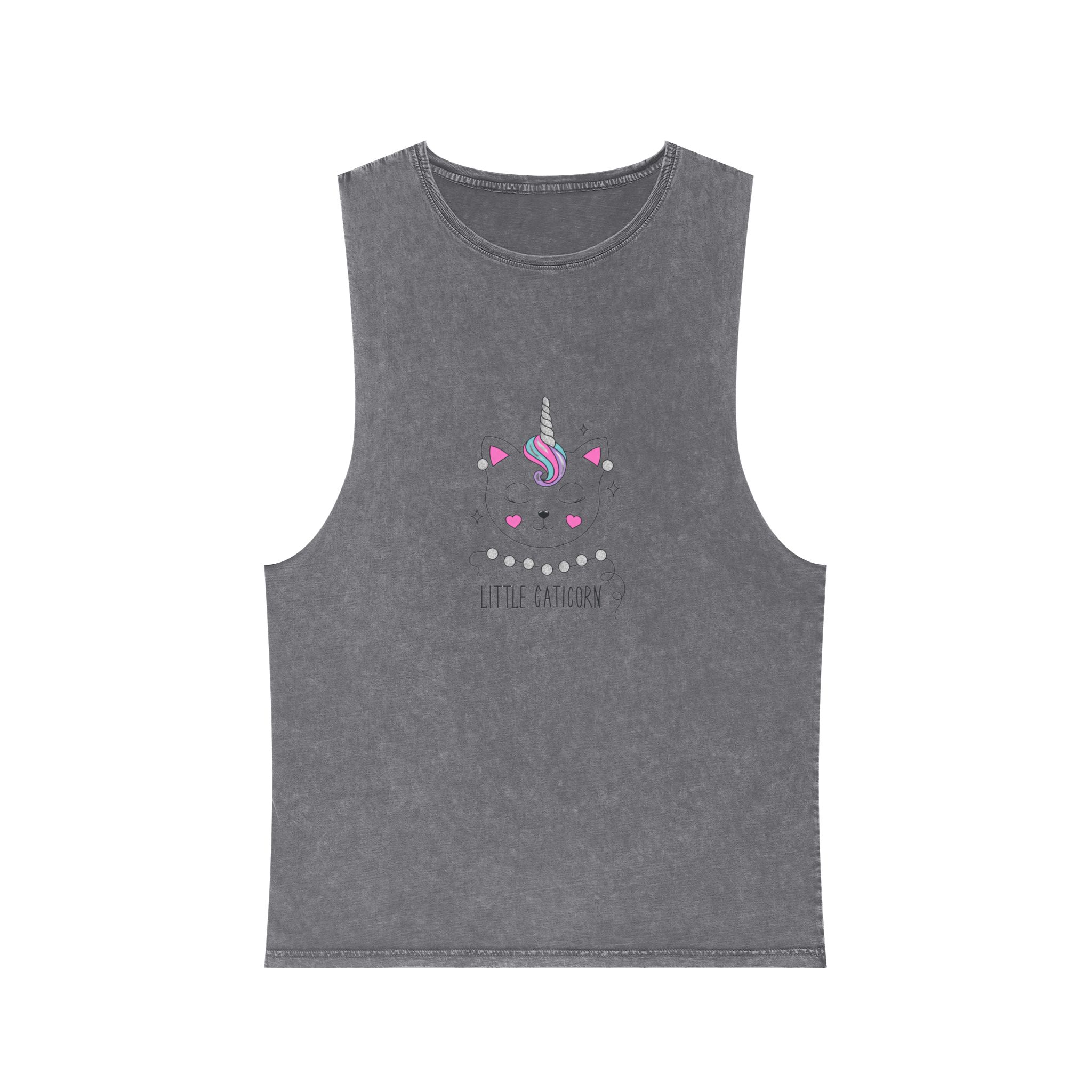 Little Caticorn Copia Unisex Stonewash Tank Top - Image 9