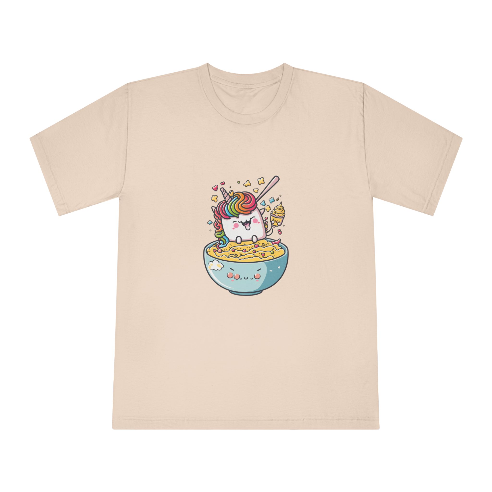 Cute Kawaii Unicorn Graphic Eating Ramen Unisex Classic Crewneck T Shirt - Image 9