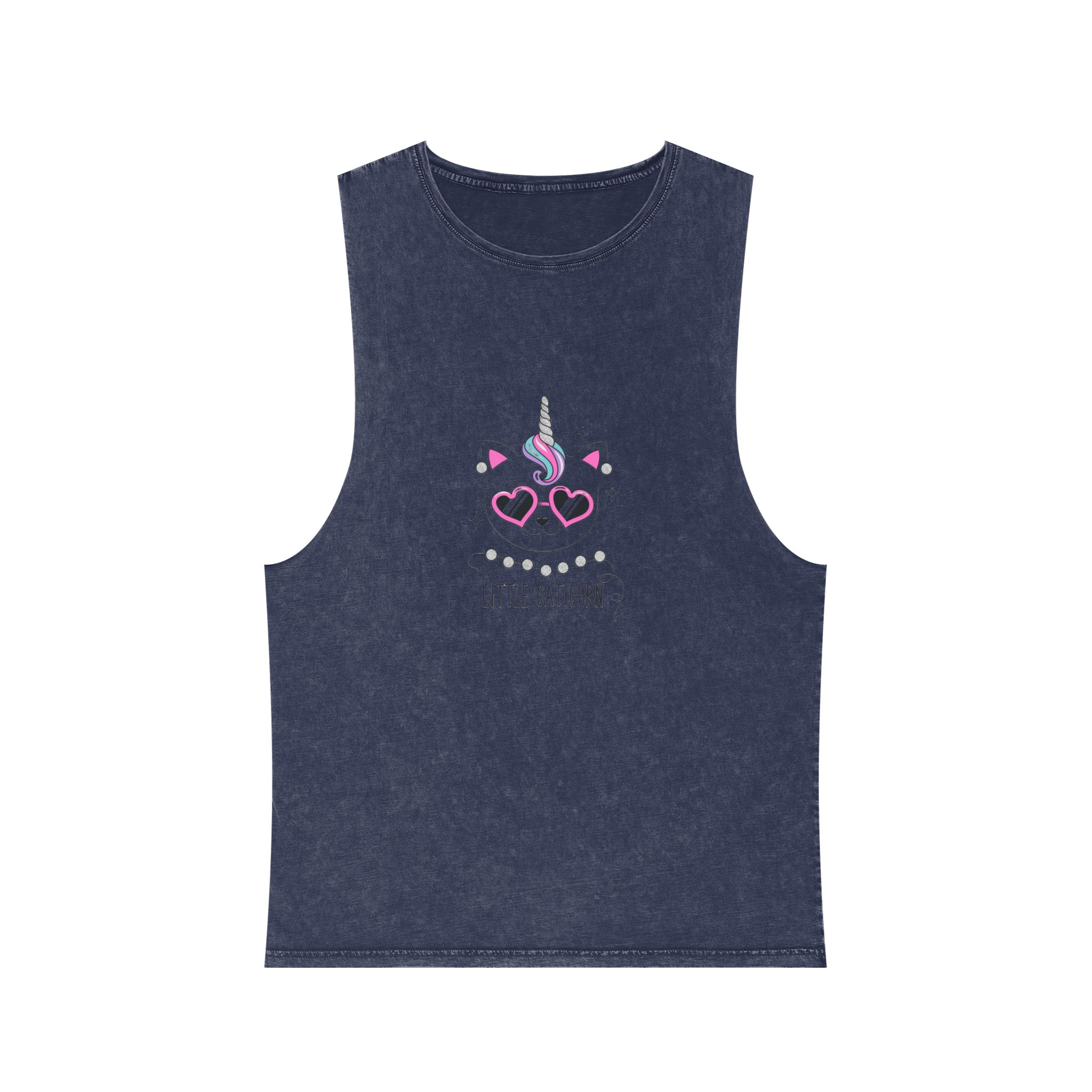 Little Caticorn Unisex Stonewash Tank Top - Image 13