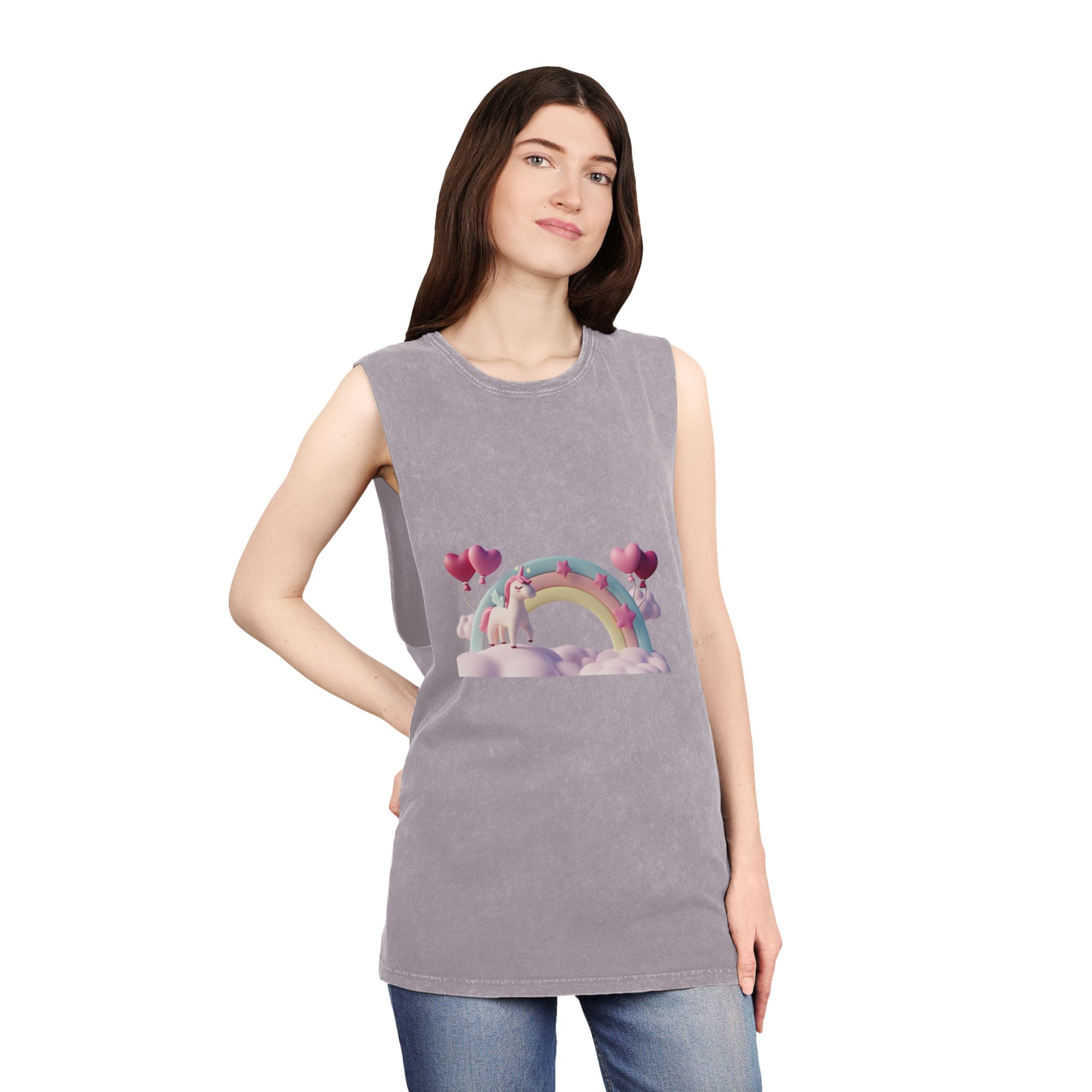 Unicorn V428 Unisex Stonewash Tank Top - Image 20