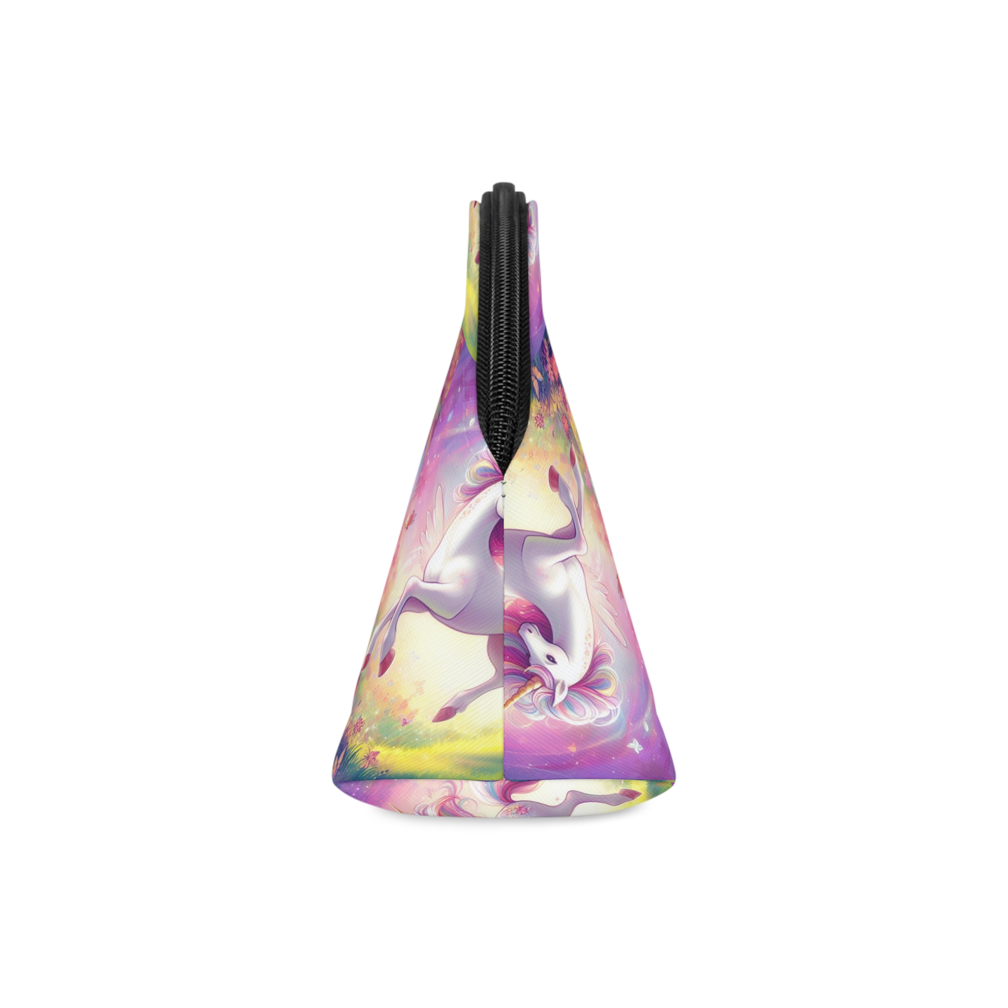 Beautiful Unicorn Running Magical Meadow Unicorn Background Images Whimsical Unicorn (44) Makeup Bag - Image 4
