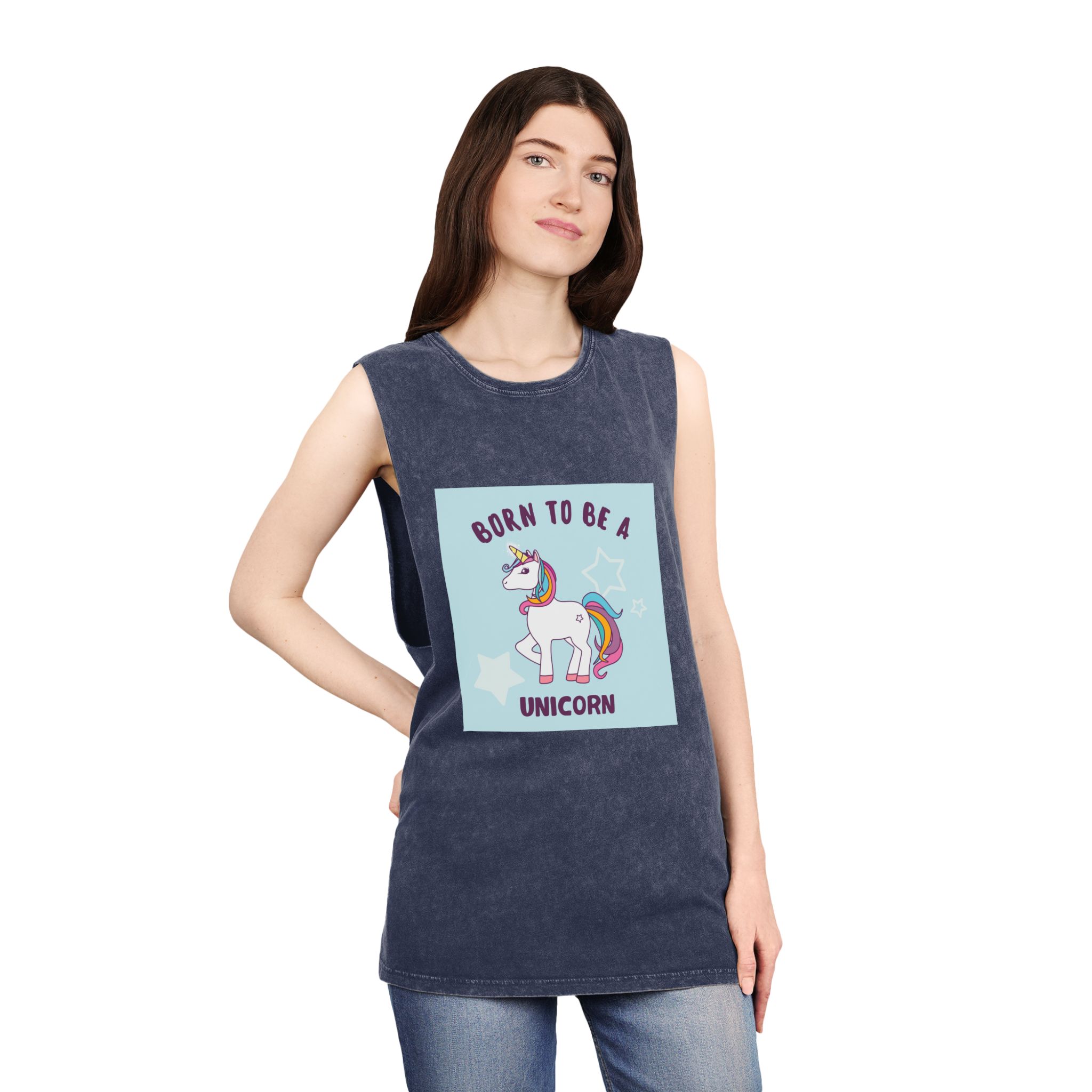 Unicorn V36 Unisex Stonewash Tank Top - Image 16