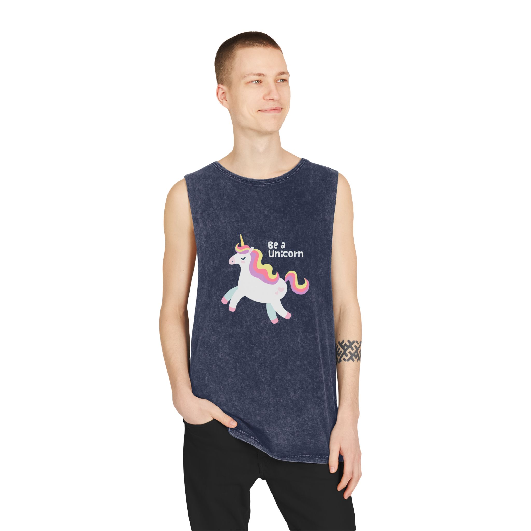 Unicorn V159 Unisex Stonewash Tank Top - Image 15