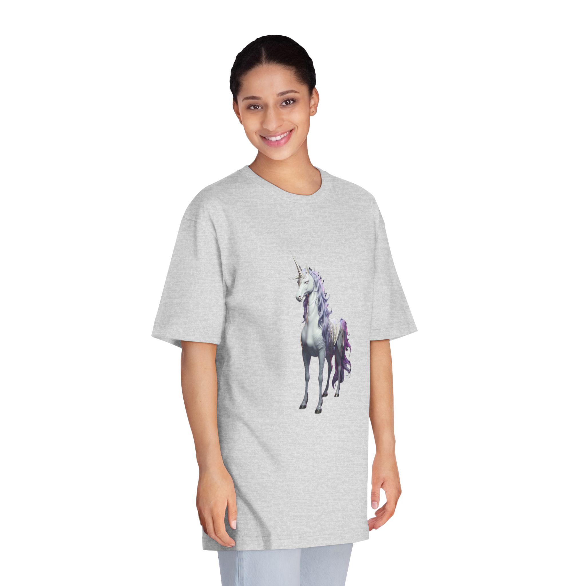 Unicorn With Pink Tone Colors Copy Unisex Classic Crewneck T Shirt - Image 15
