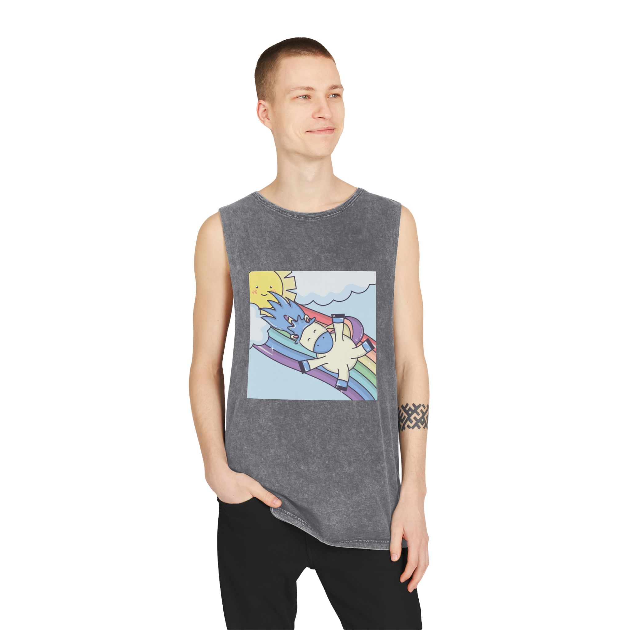 Unicorn V349 Unisex Stonewash Tank Top - Image 11