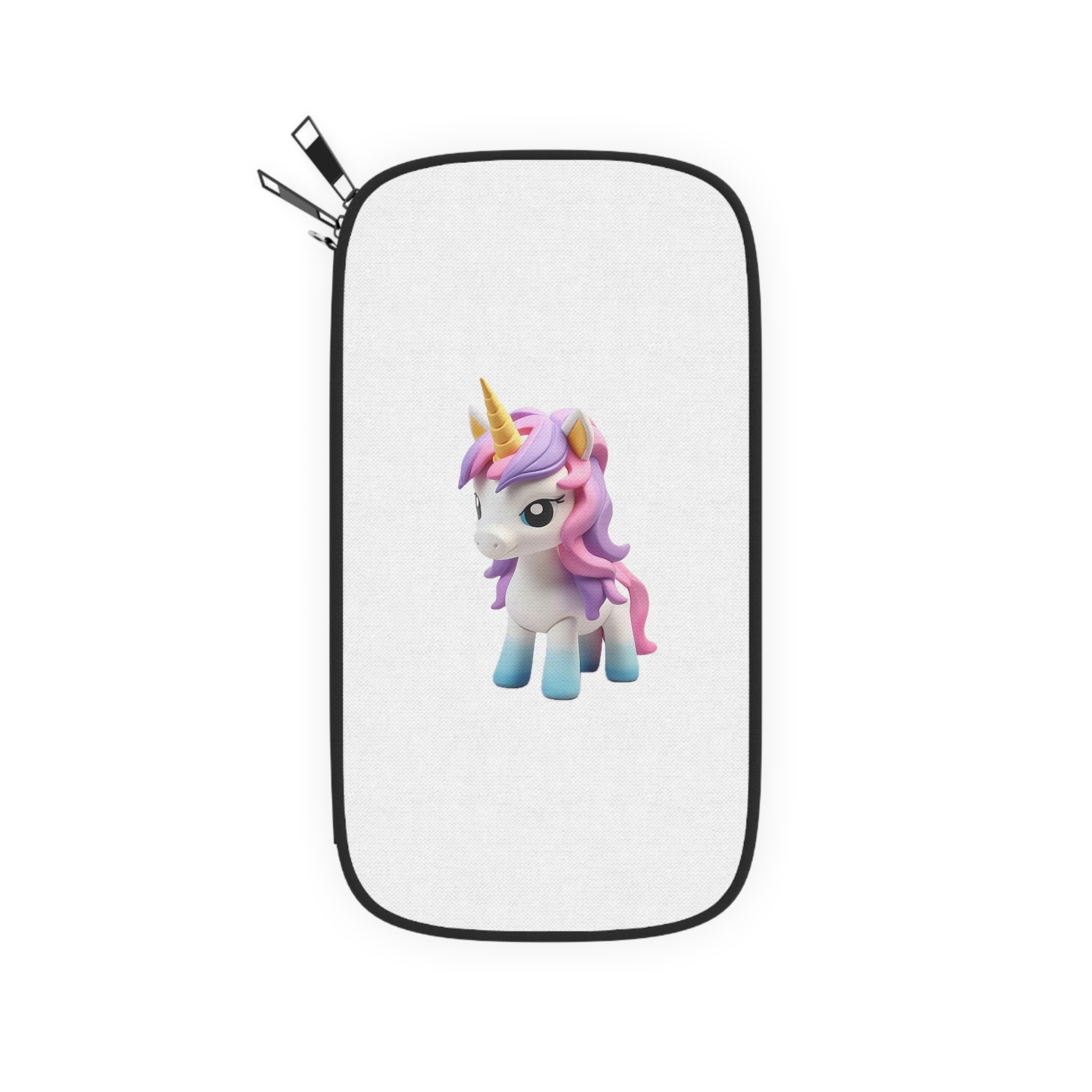 Mythical Unicorn Kids Figurine Style (5) Passport Wallet - Image 2