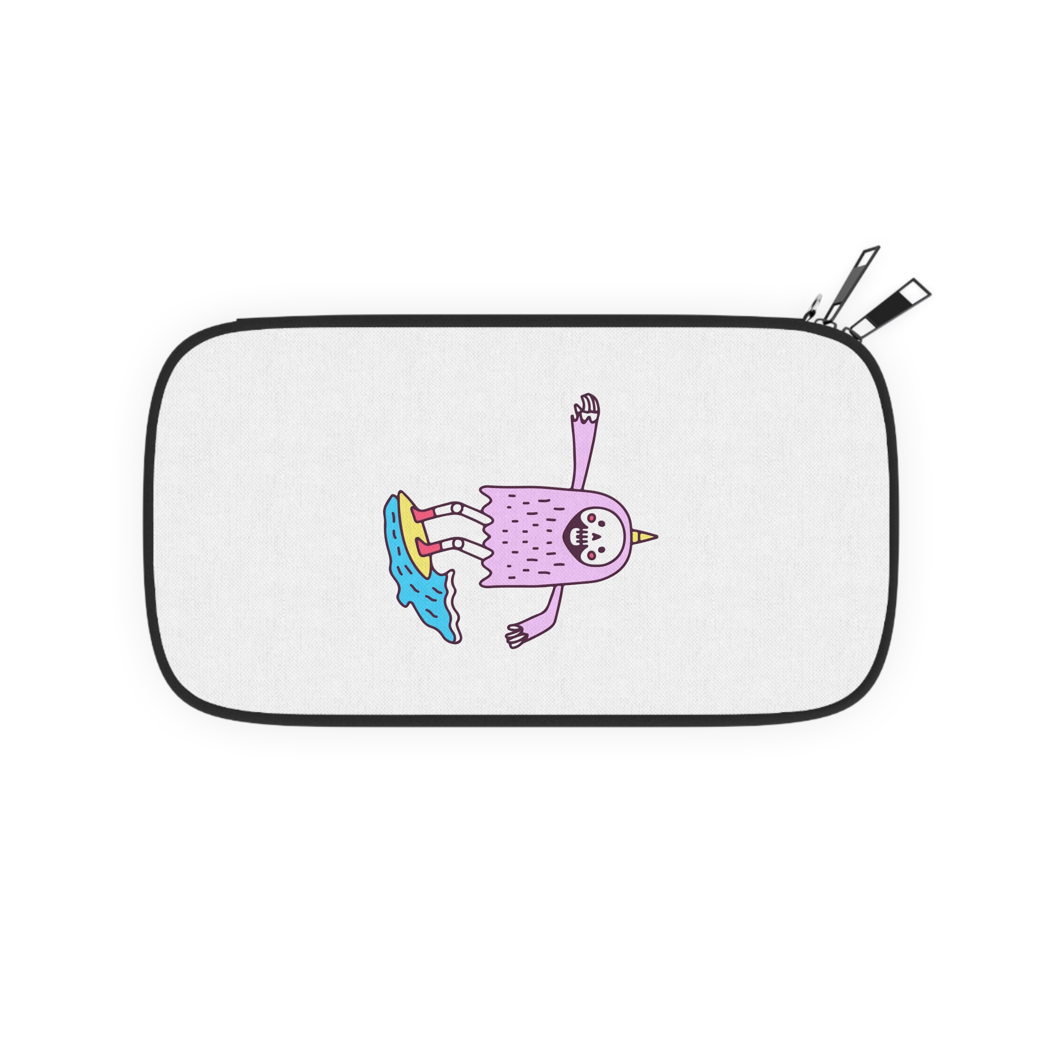 Cute Unicorn Grim Reaper Surfing Illustration T Shirt Sticker Apparel Merchandise Passport Wallet