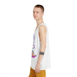 Cute Unicorn Singing Mens Tank Aop