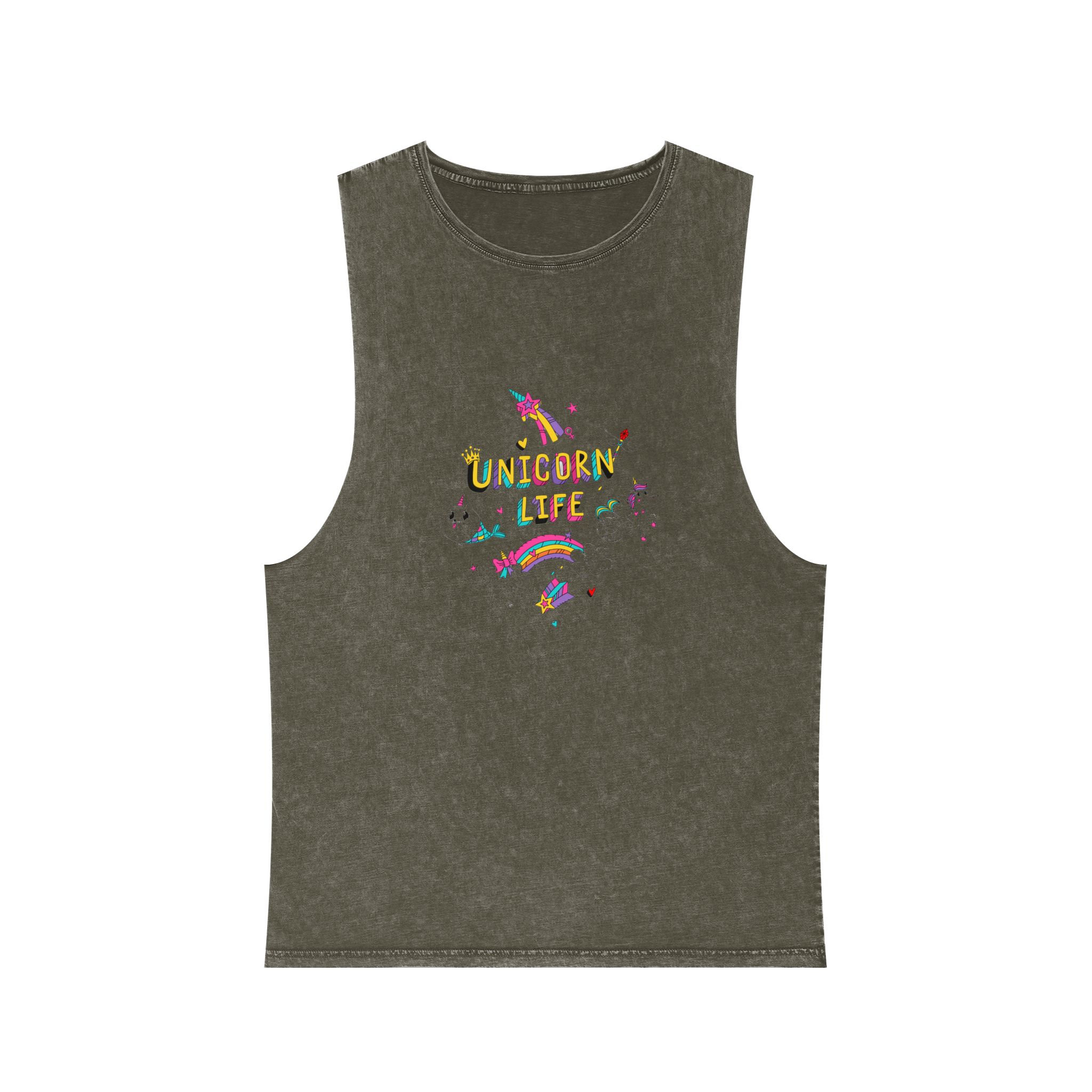 Unicorn V370 Unisex Stonewash Tank Top - Image 5