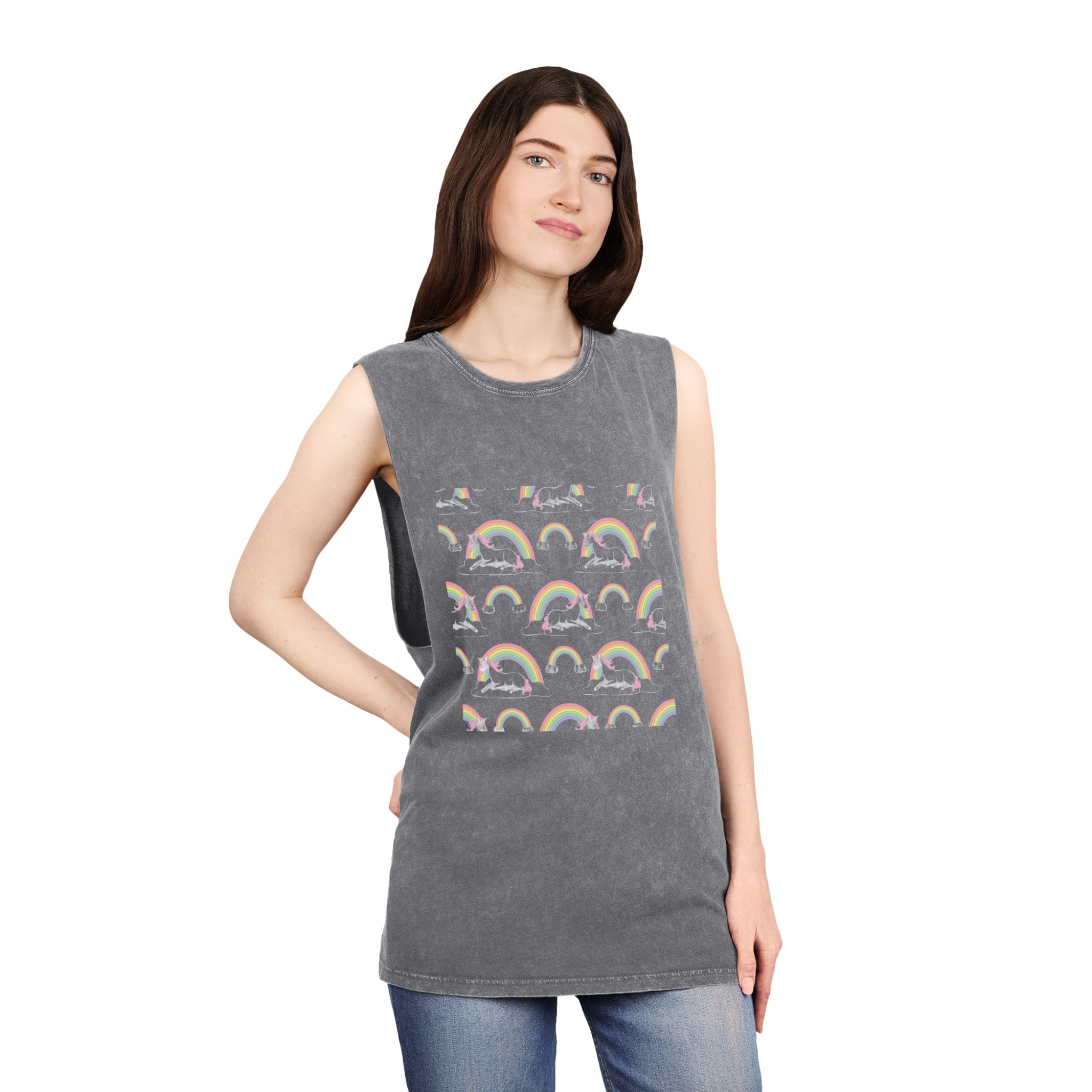 Unicorn V538 Unisex Stonewash Tank Top - Image 12
