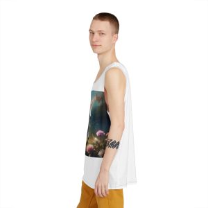 Beautiful Unicorn Running Magical Meadow Unicorn Background Images Whimsical Unicorn (22) Mens Tank Aop