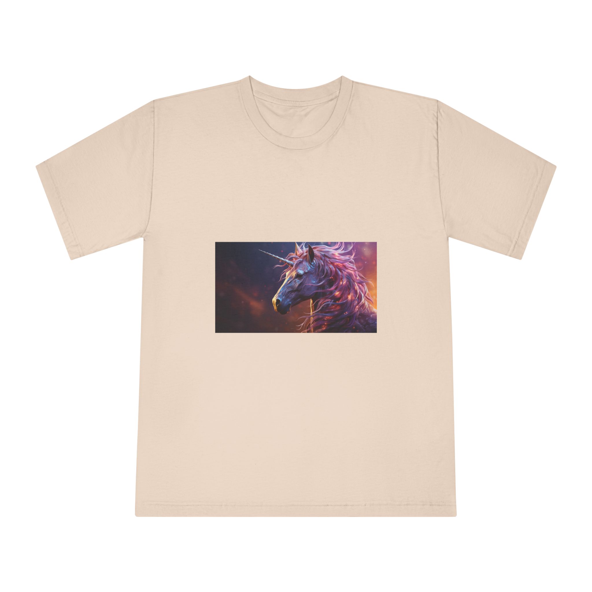 Pink 3d Mythical Unicorn With Lights Mane (1) Unisex Classic Crewneck T Shirt - Image 9