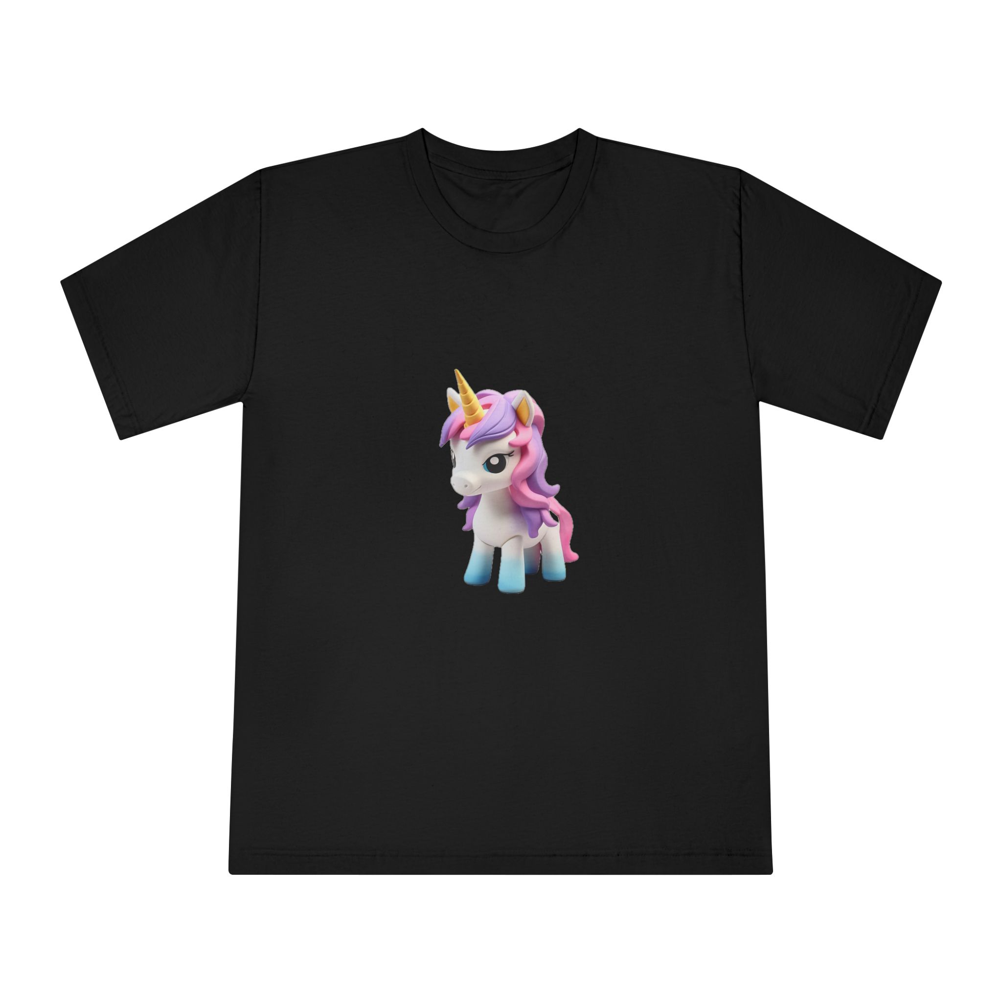 Mythical Unicorn Kids Figurine Style (5) Unisex Classic Crewneck T Shirt - Image 5