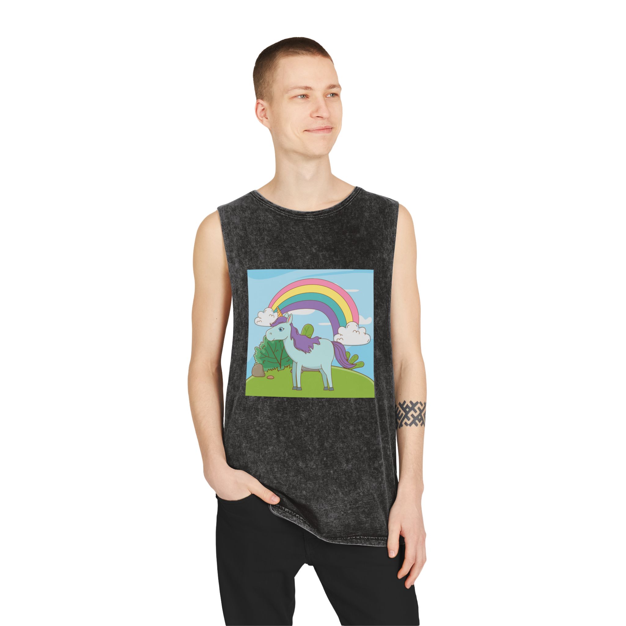 Unicorn V334 Unisex Stonewash Tank Top - Image 3